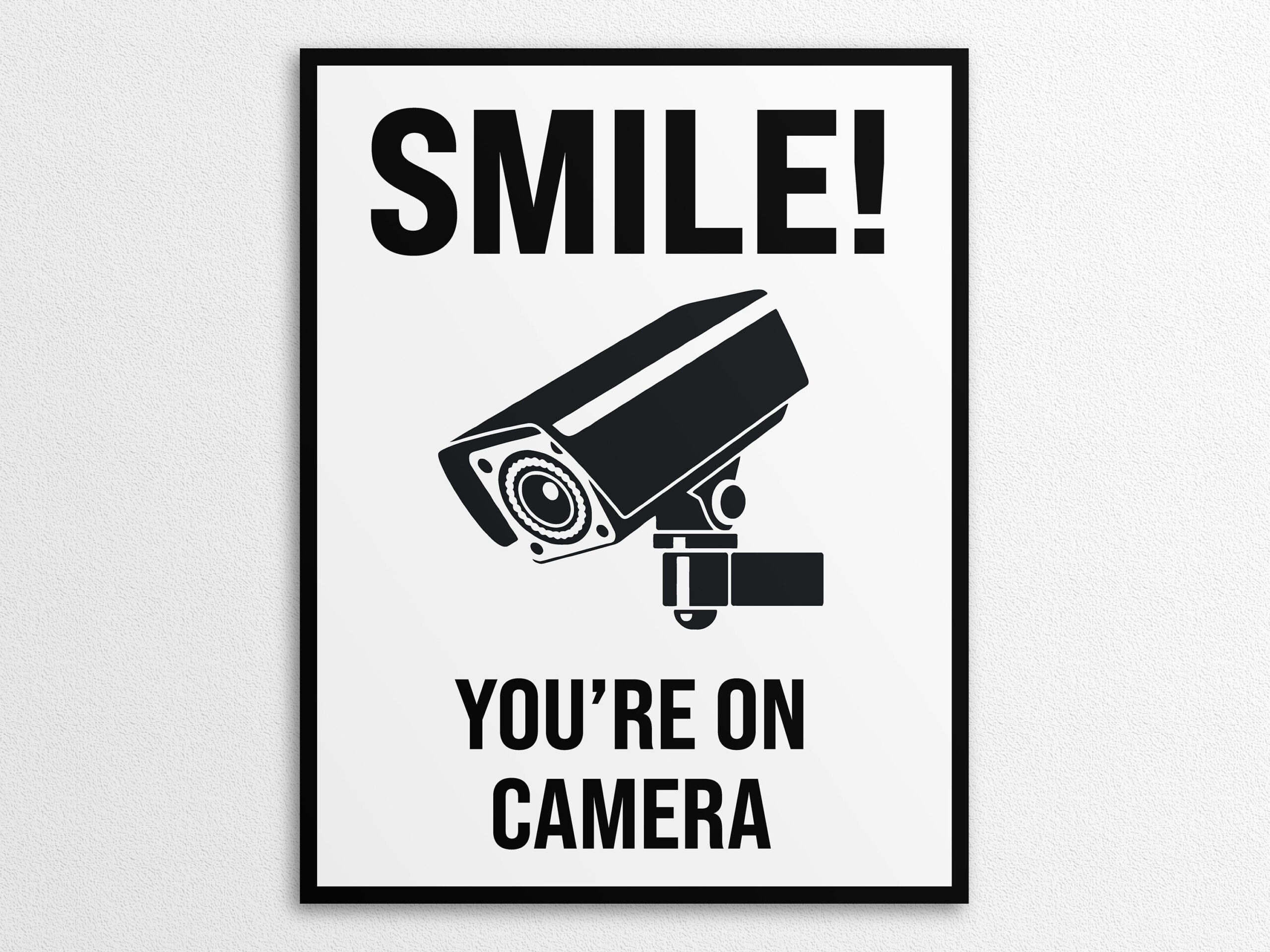 Printable Smile, You&amp;#039;Re On Camera Sign In Us Letter And A4 Sizes for Free Printable Smile Your on Camera