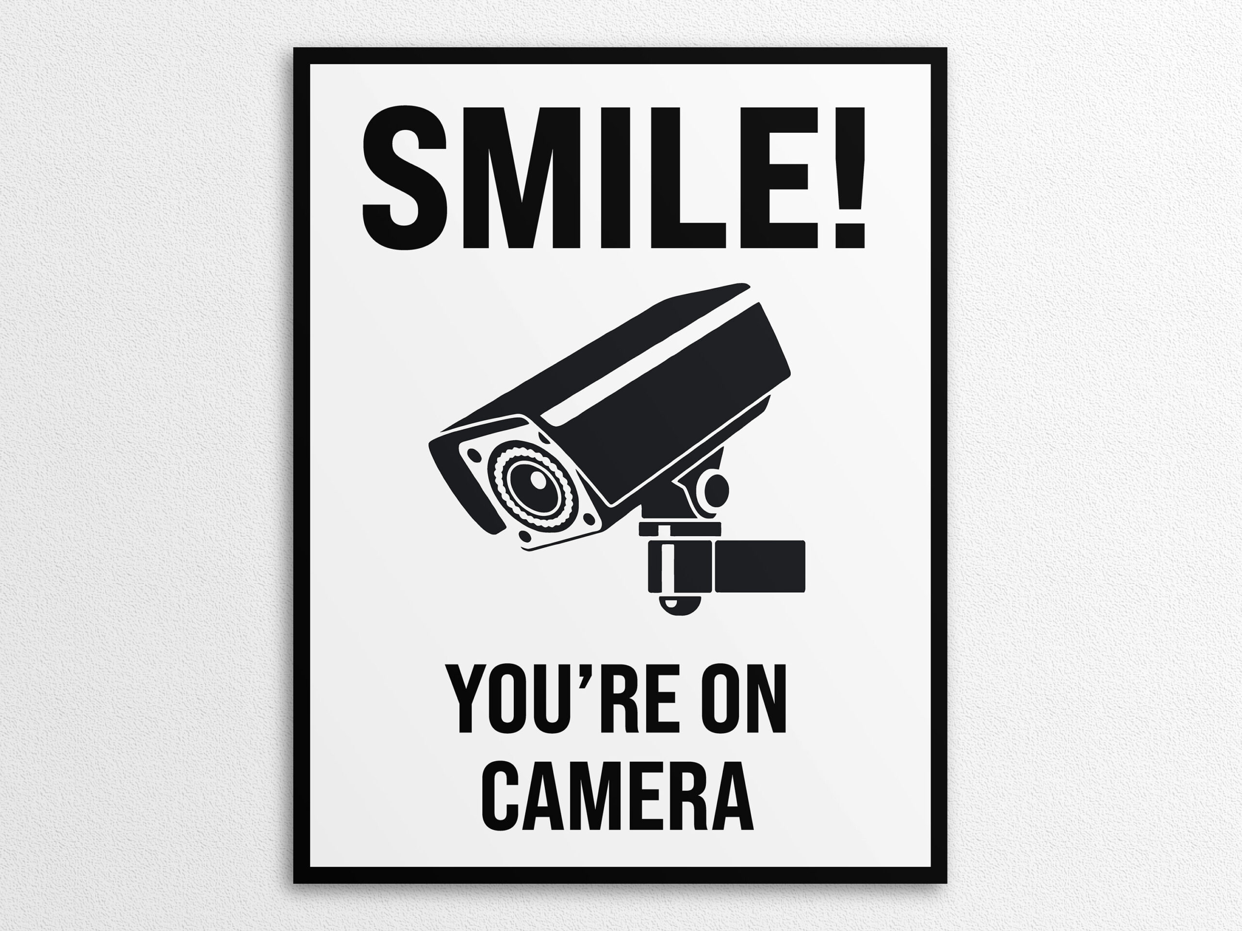 Printable Smile, You&amp;#039;Re On Camera Sign In Us Letter And A4 Sizes within Free Printable Smile Your On Camera Sign