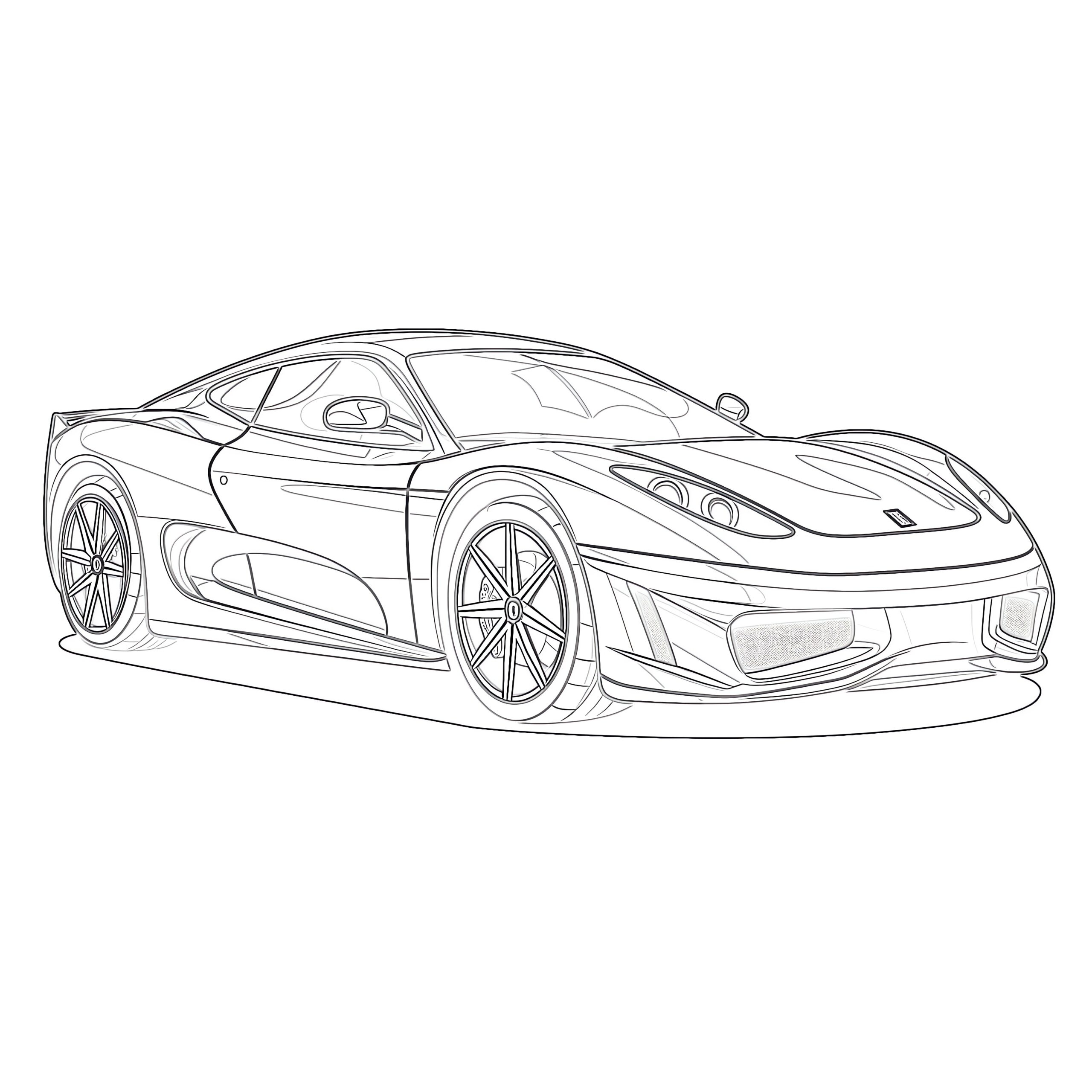 Printable Sports Car Coloring Page - Mimi Panda for Cars Colouring Pages Printable Free