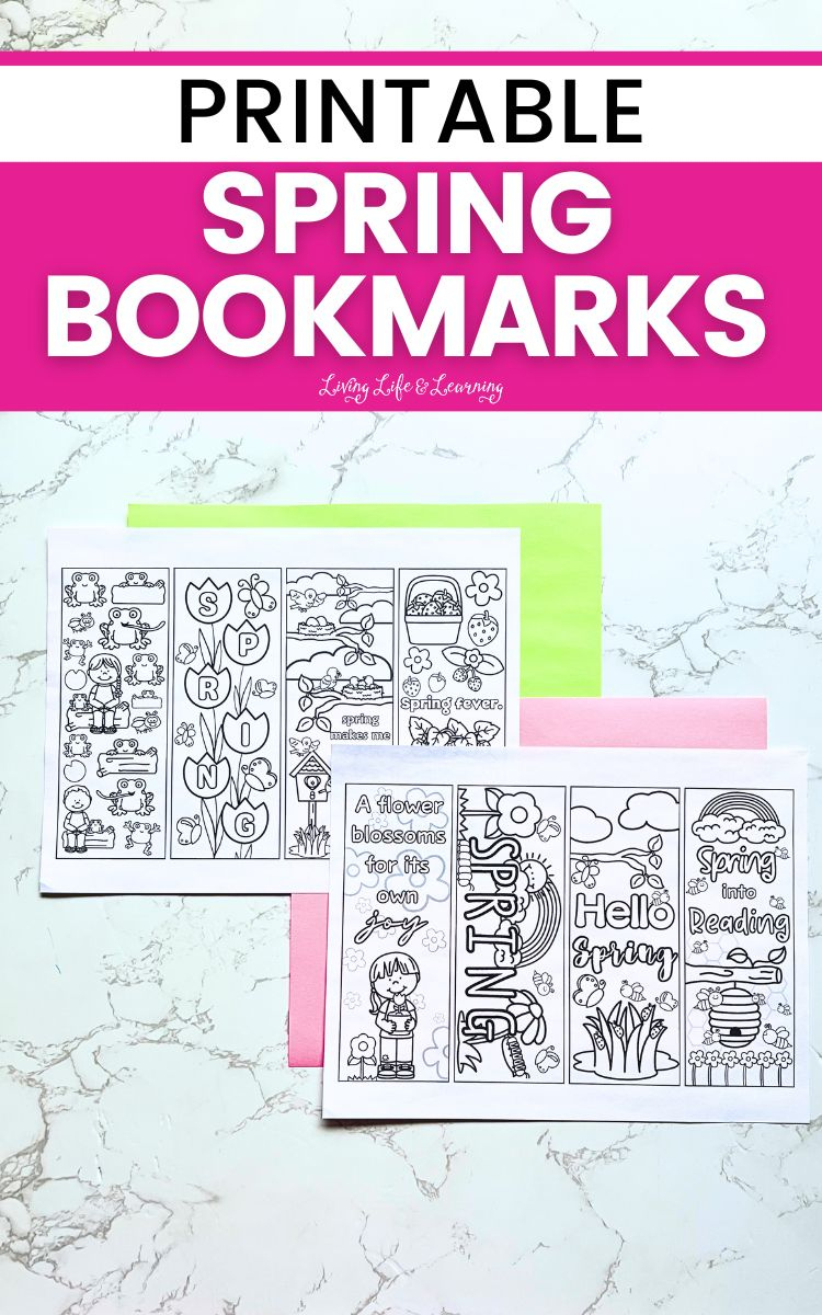 Printable Spring Bookmarks with regard to Free Printable Spring Bookmarks