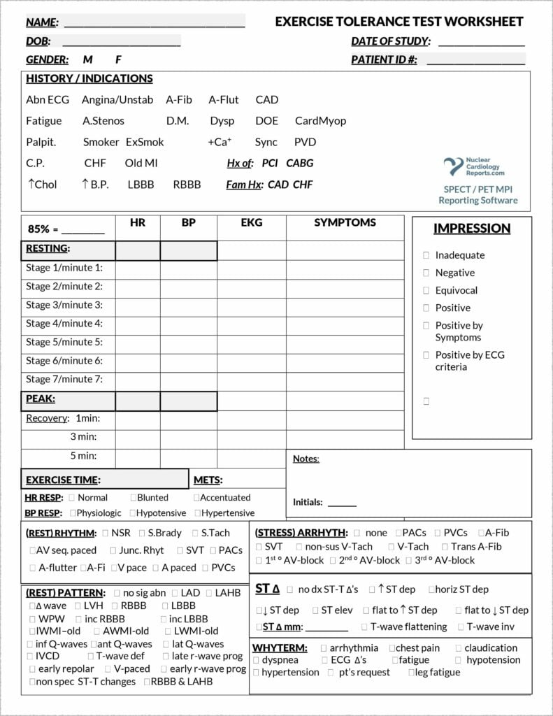 Printable Stress Test Worksheets &amp; Nuclear Stress Test Prep pertaining to Free Printable Stress Test