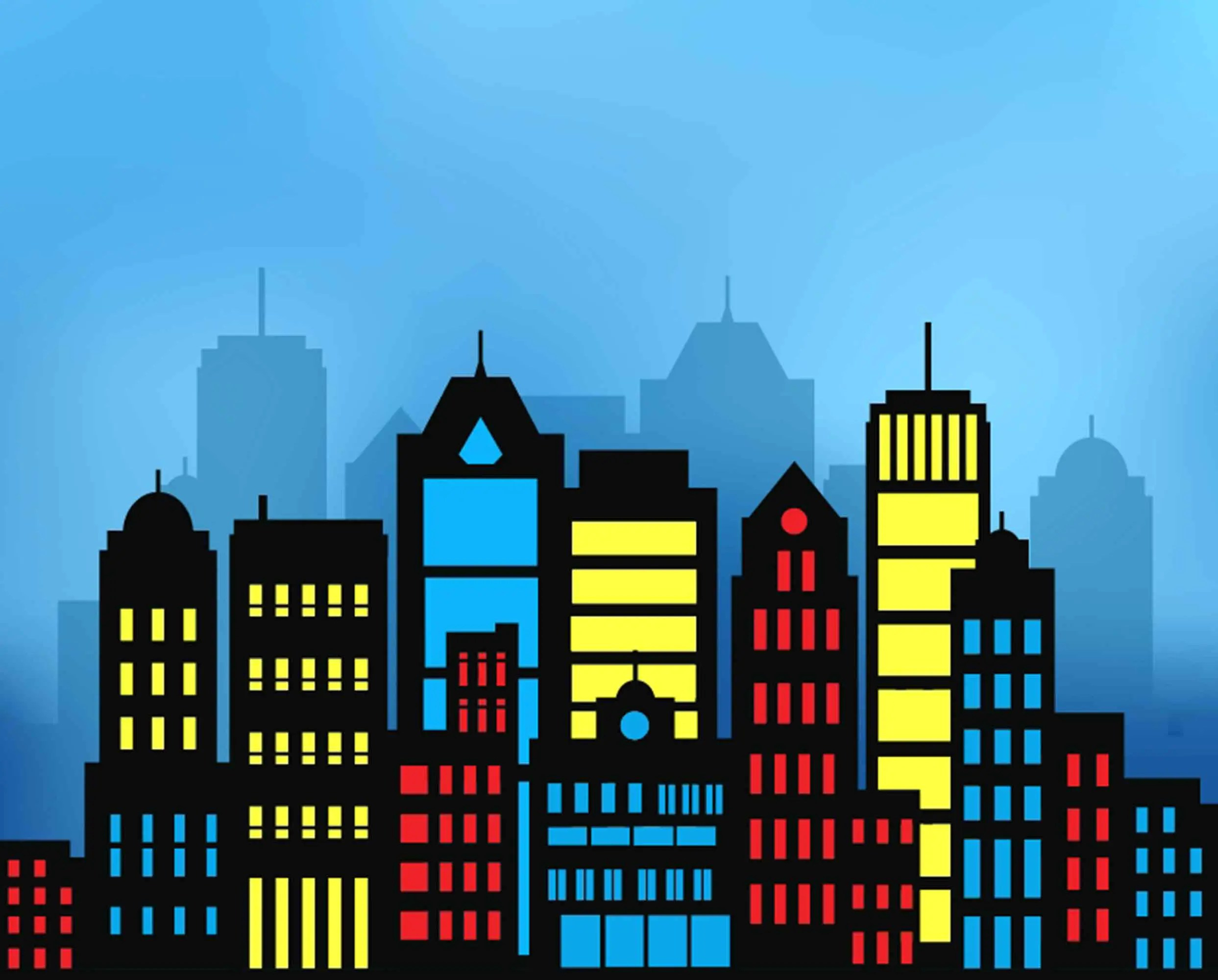 Printable Superhero Buildings with regard to Free Printable Superhero Skyline