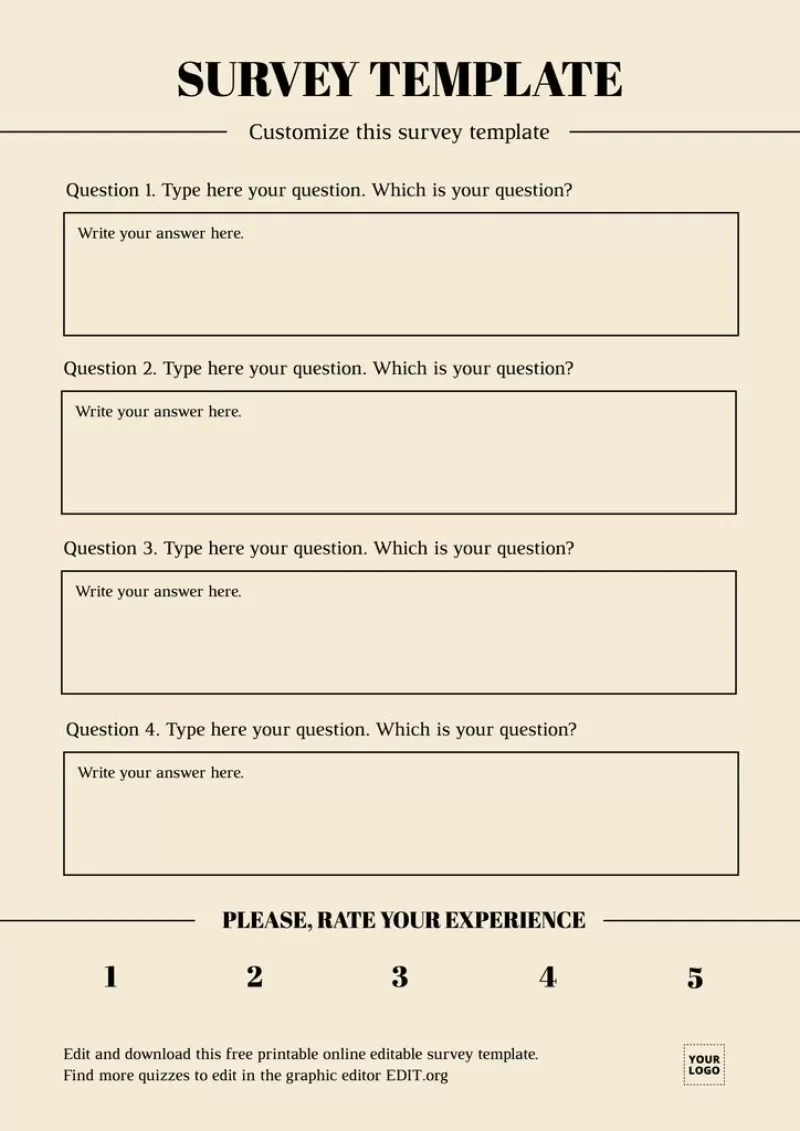 Printable Survey Editable Templates intended for Find Free Printable Forms Online