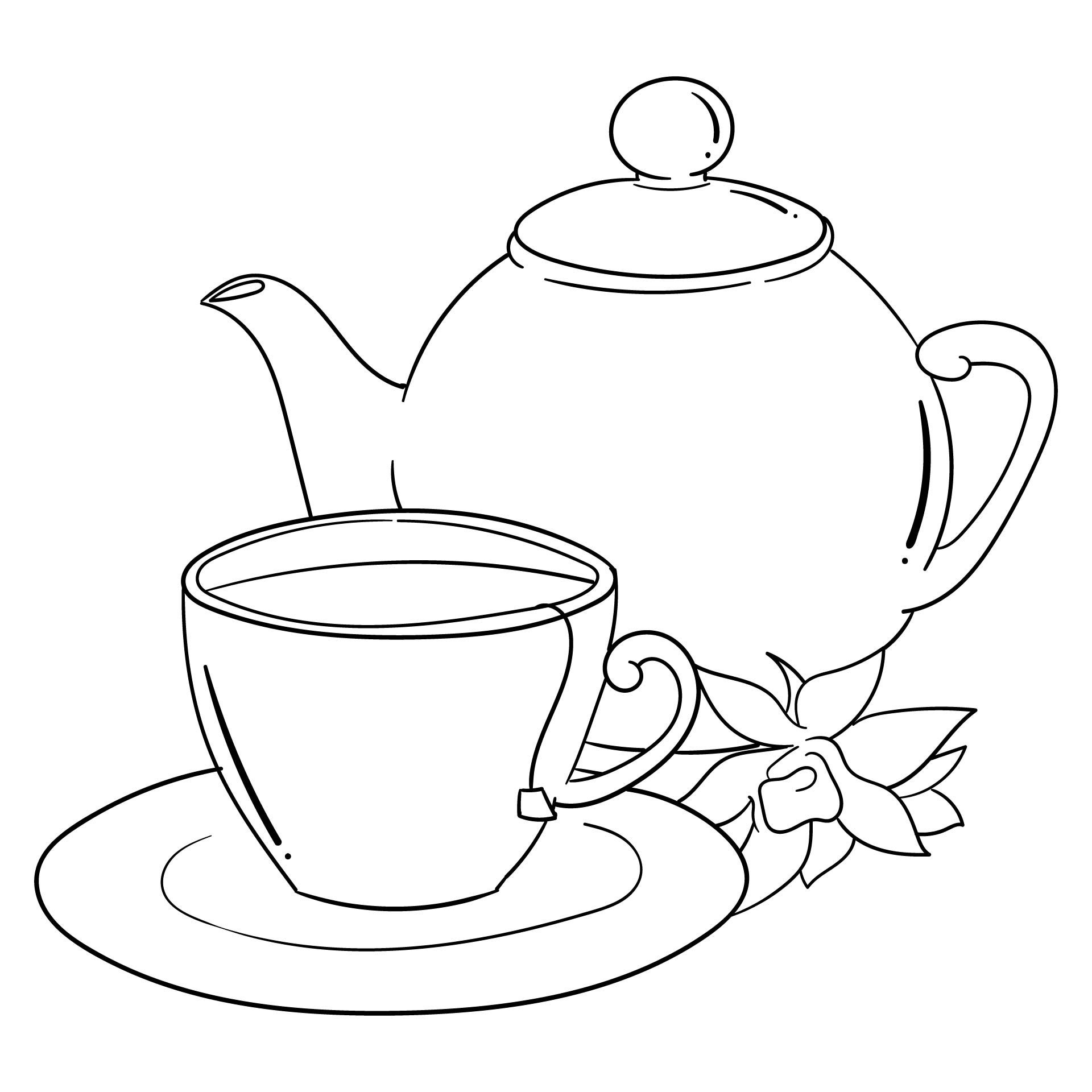 Printable Teacup Coloring Page | Coloring Pages, Tea Cup Drawing within Free Printable Tea Cup Coloring Pages