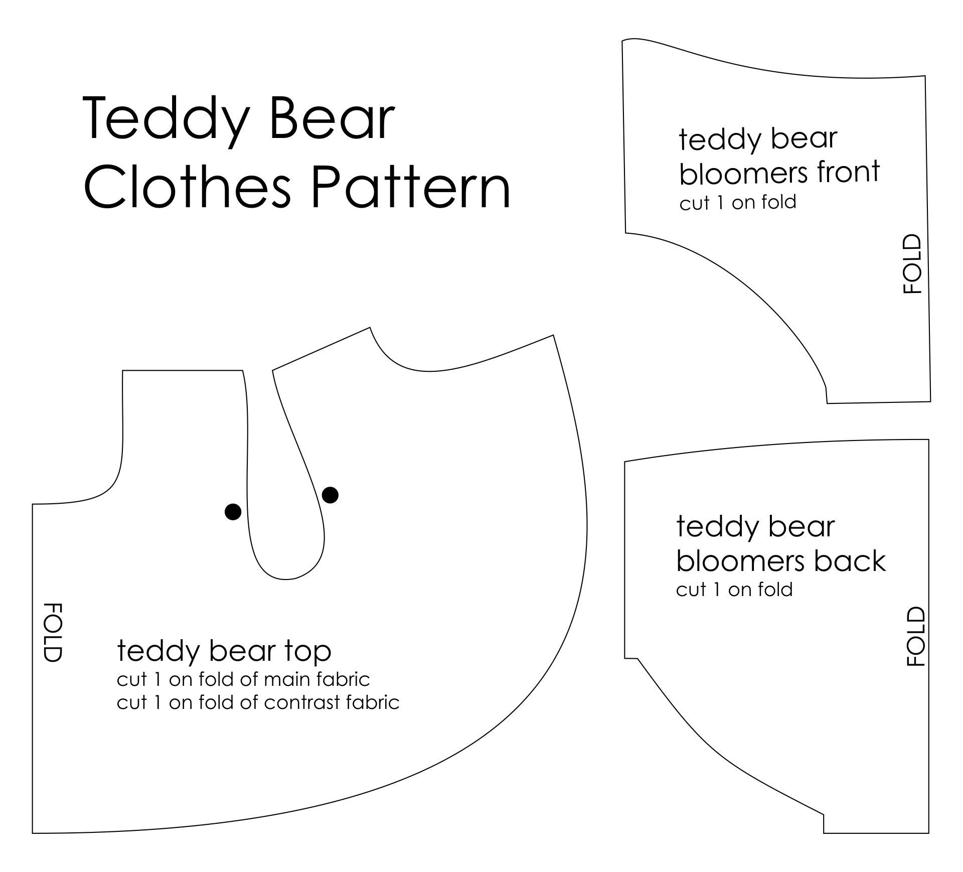 Printable Teddy Bear Clothes Sewing Patterns Free Printables regarding Free Printable Teddy Bear Clothes Patterns