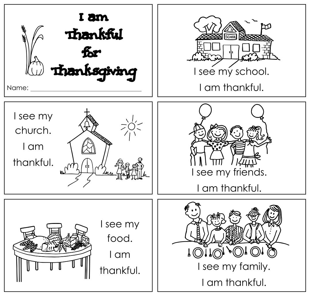 Printable Thanksgiving Books First Grade | Thanksgiving Books inside Free Thanksgiving Mini Book Printable