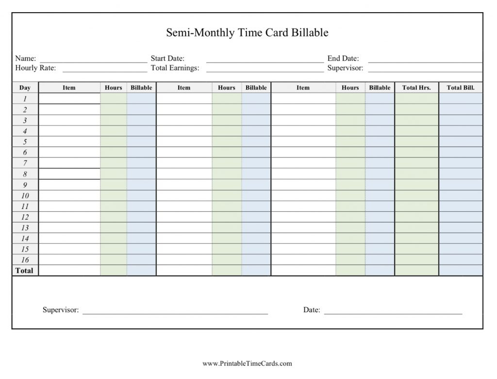 Printable Time Cards | Free Printables throughout Free Printable Time Cards