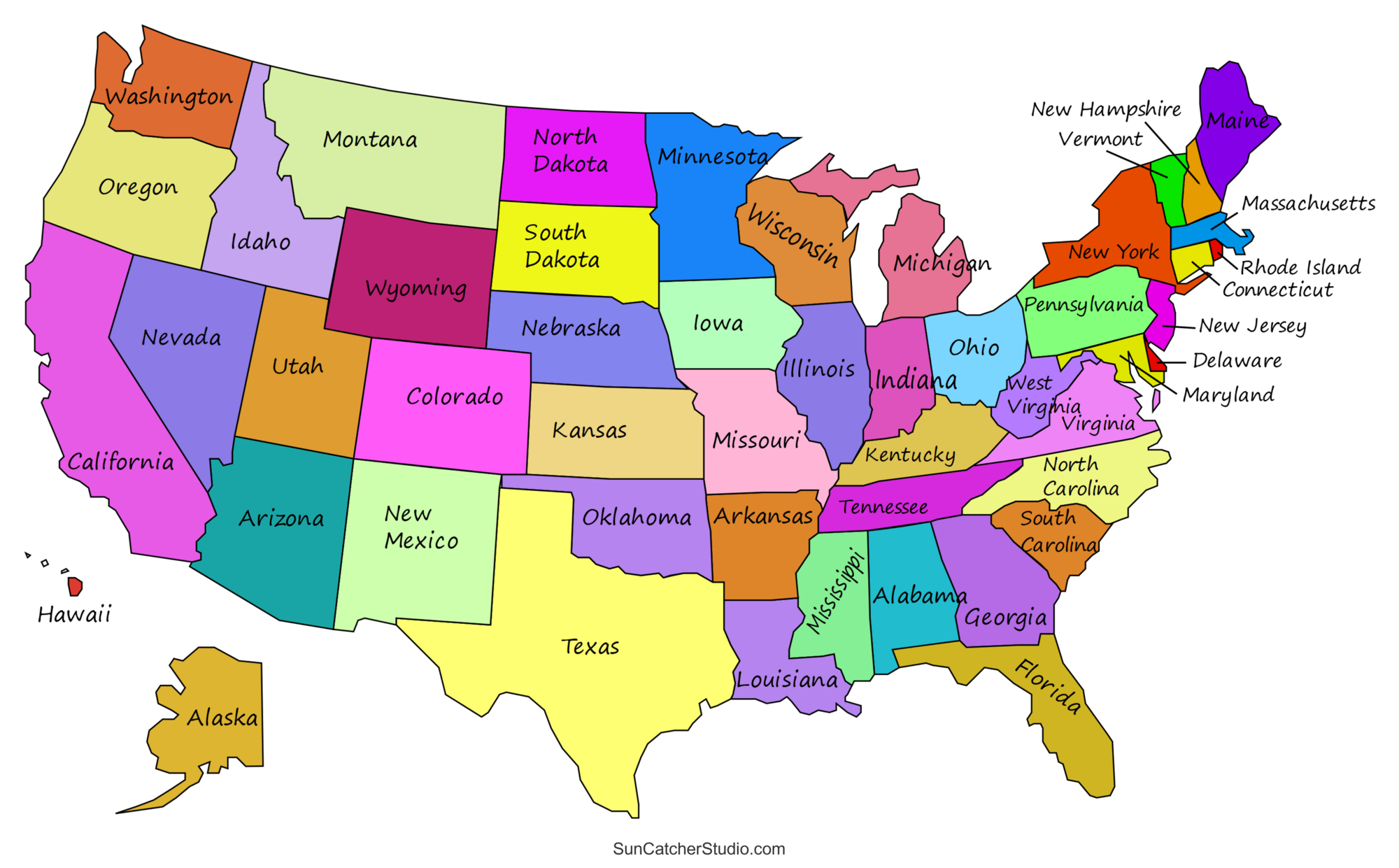 Printable Us Maps With States (Usa, United States, America) – Diy with Free Printable USA Map