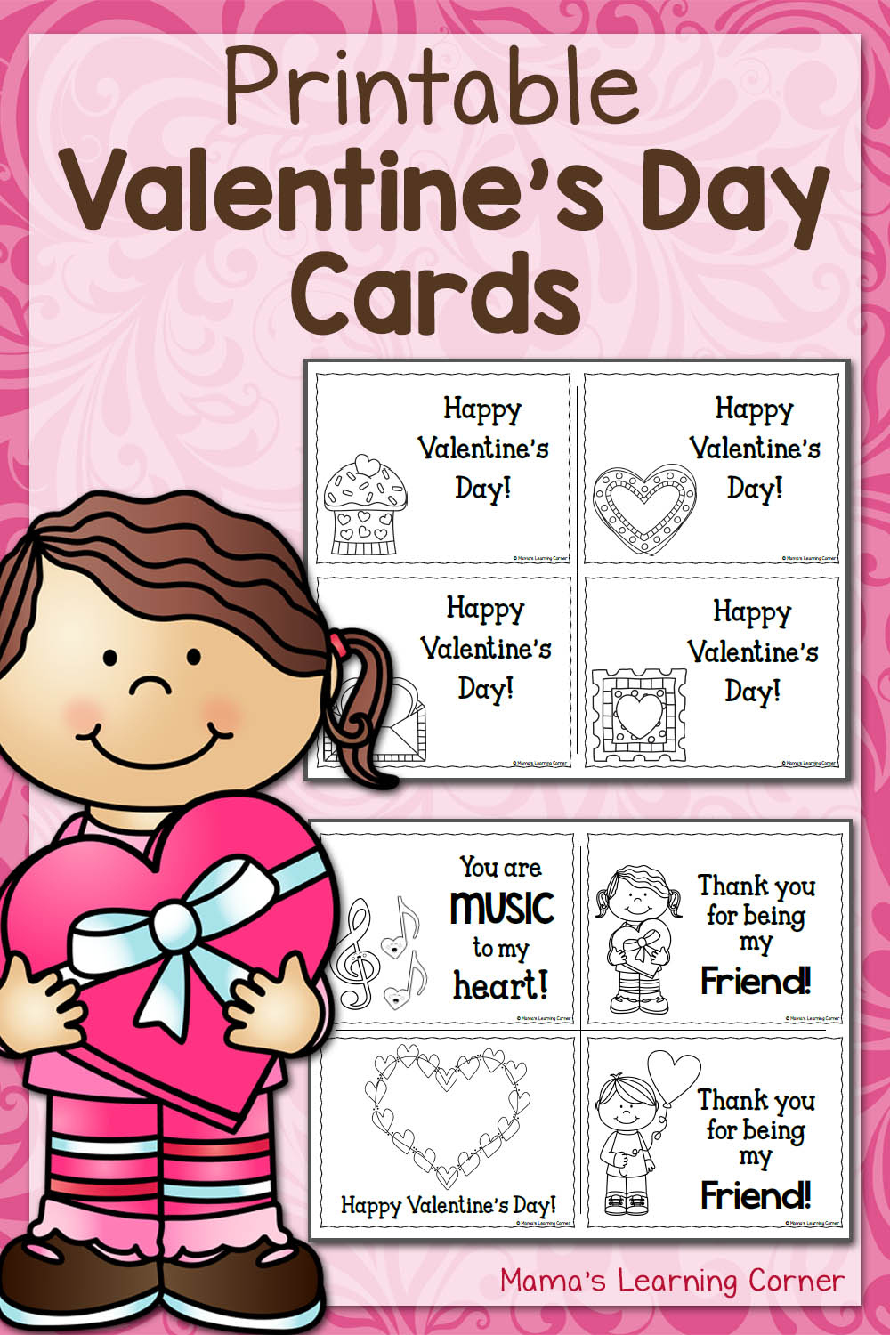 Printable Valentine&amp;#039;S Day Cards - Mamas Learning Corner regarding Free Printable Valentines Day Cards for Kids