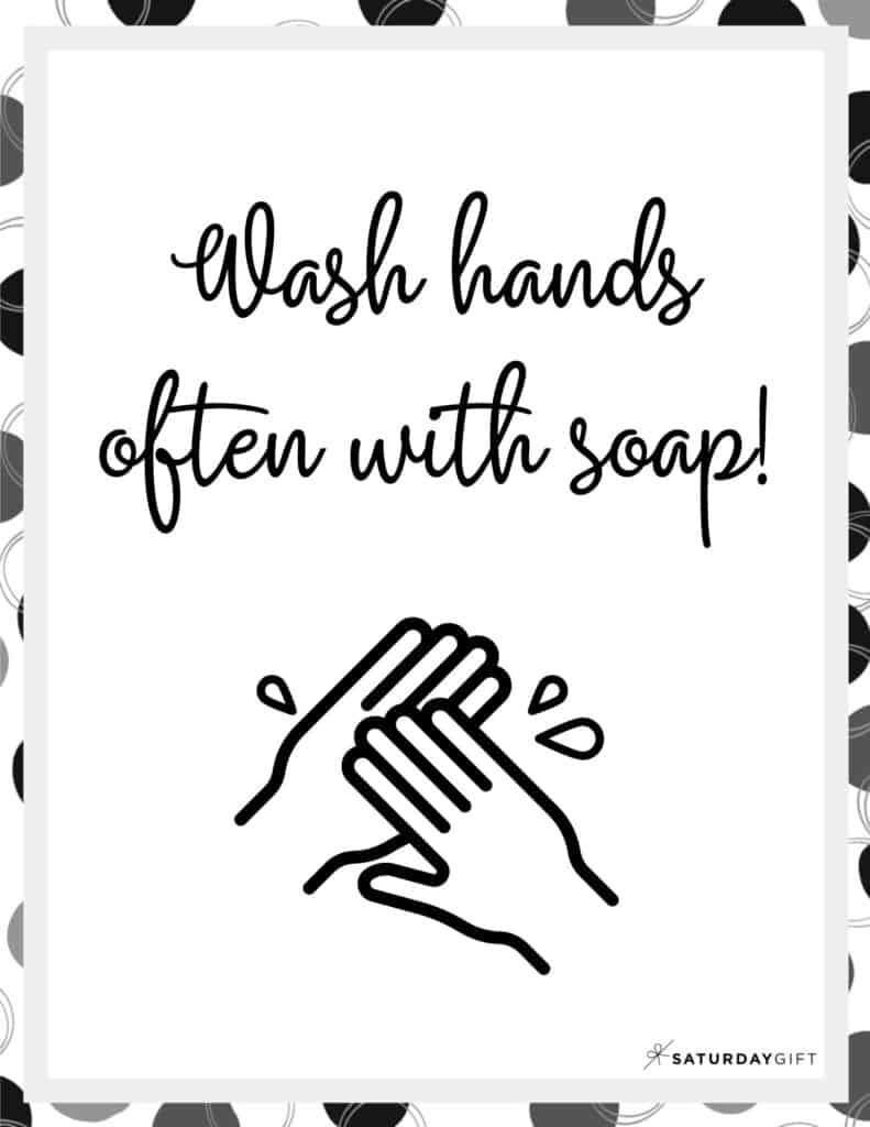 Printable Wash Hands Sign - Cute (&amp;amp; Free!) Wall Art Designs inside Free Wash Your Hands Signs Printable