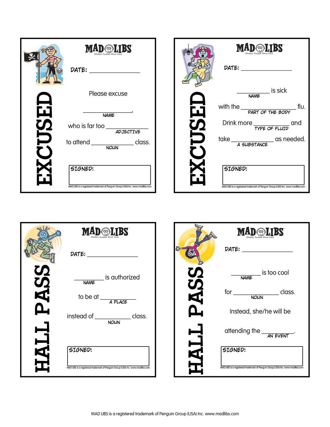 Printables – Mad Libs in Free Printable Mad Libs