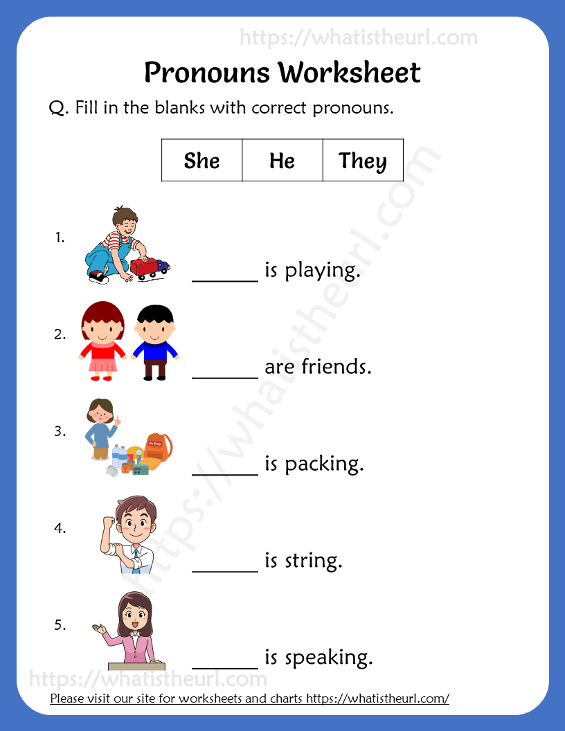 Pronouns Worksheets For 2Nd Grade | Grammar For Kids, Pronoun within Free Printable Pronoun Worksheets For 2Nd Grade