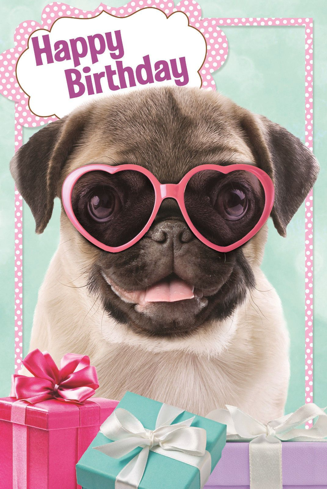 Pug Birthday Card Available At Www.ilovepugs.co.uk Post Worldwide for Free Printable Pug Birthday Cards