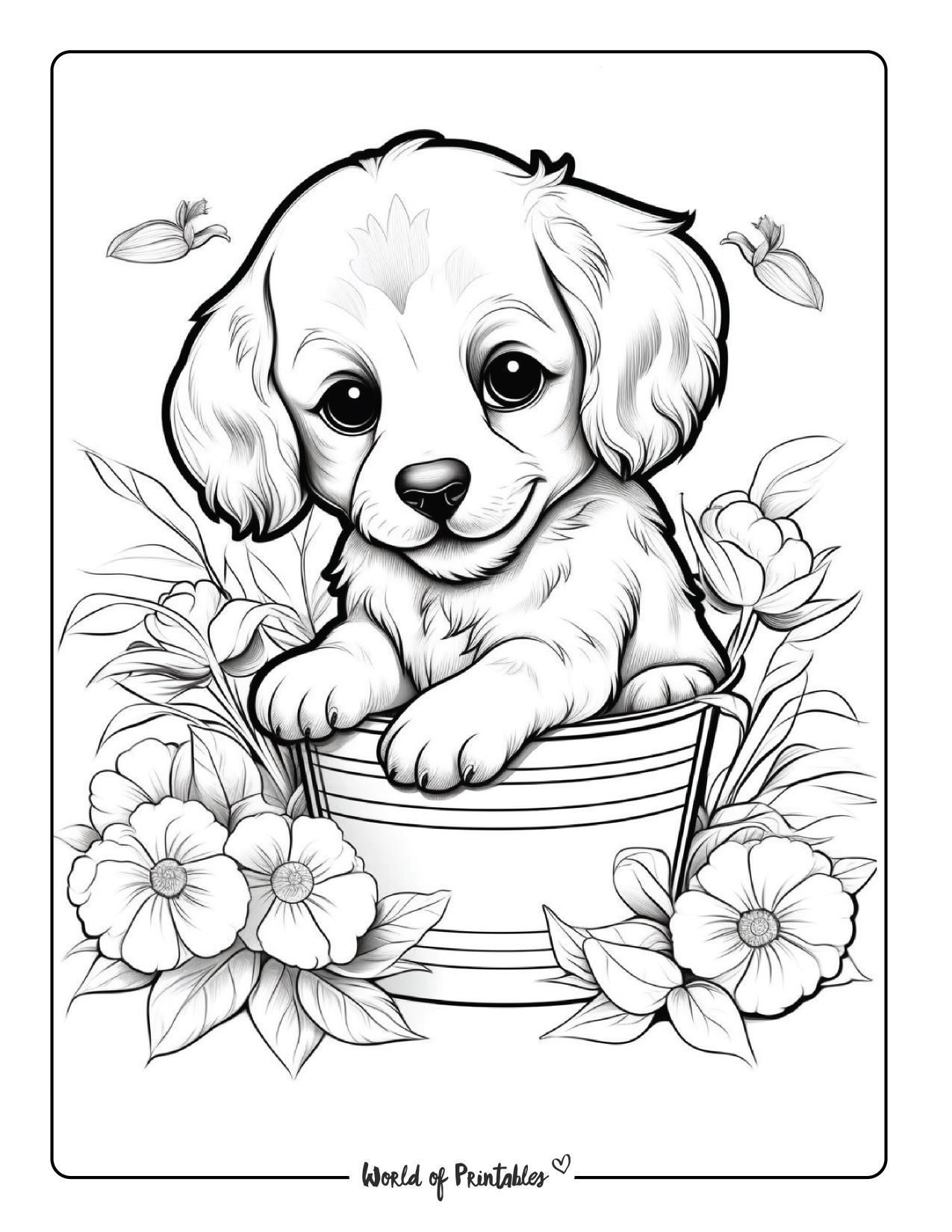 Puppy Coloring Pages | Dog Coloring Page, Animal Coloring Pages with Free Printable Dog Coloring Pages