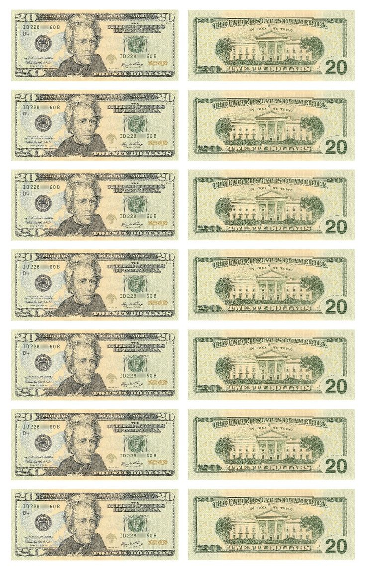 Rare 20 Dollar Bill Us Currency | Printable Play Money, Play Money intended for Free Printable Us Currency