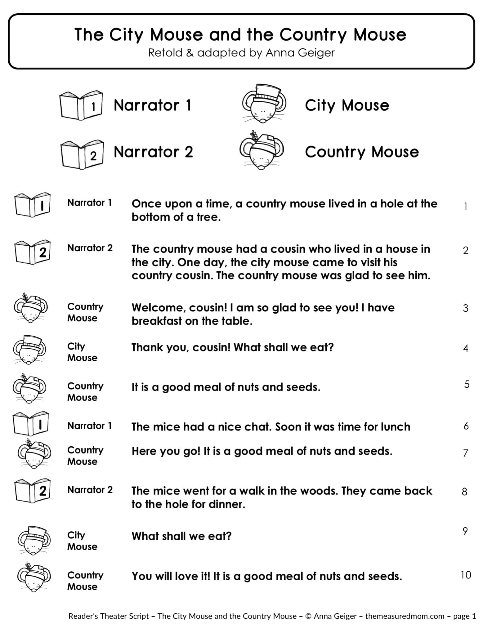 Reader&amp;#039;S Theater Scripts - Familiar Tales For Grades 1-3 - The for Free Printable Readers Theater Scripts 3rd Grade