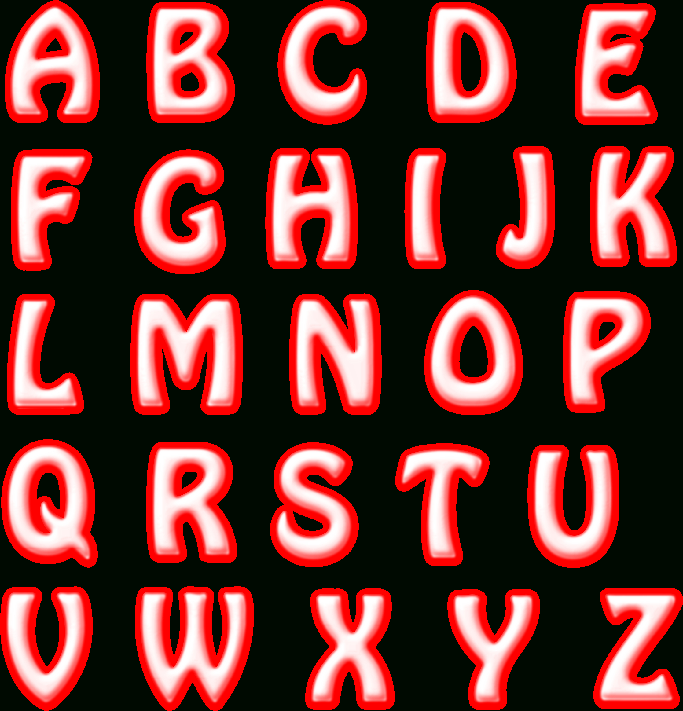 Red Alphabet Letters Vector Clipart Image - Free Stock Photo inside Free Printable Clip Art Letters