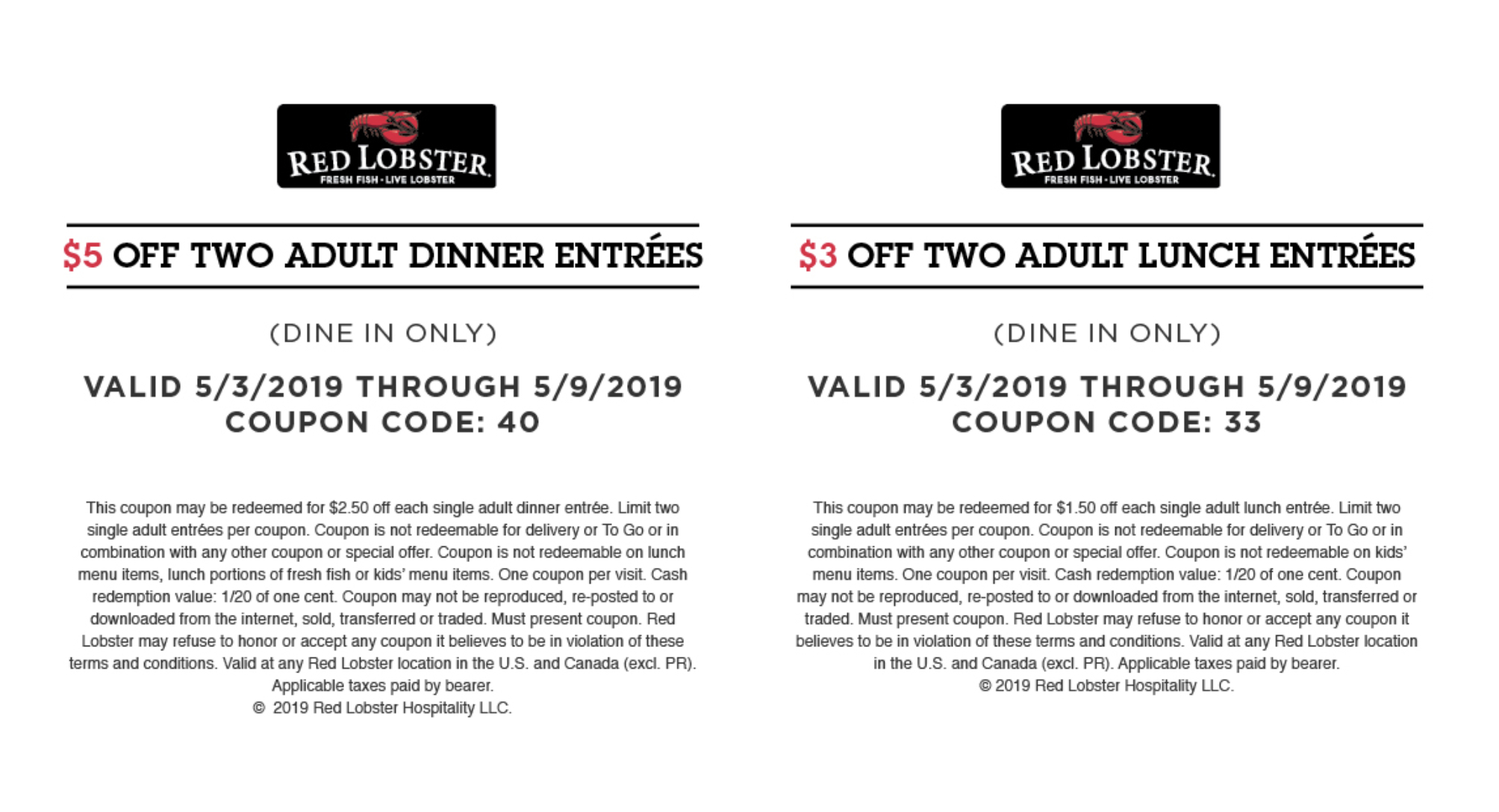 Red Lobster Coupons (Printable Coupons &amp;amp; Mobile) - 2019 in Free Printable Red Lobster Coupons