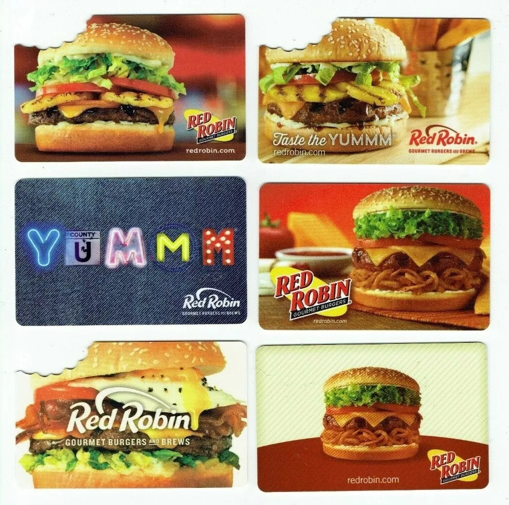 Red Robin Gift Card - Lot Of 6 - Hamburger Restaurant - B with regard to Free Red Robin Coupons Printable