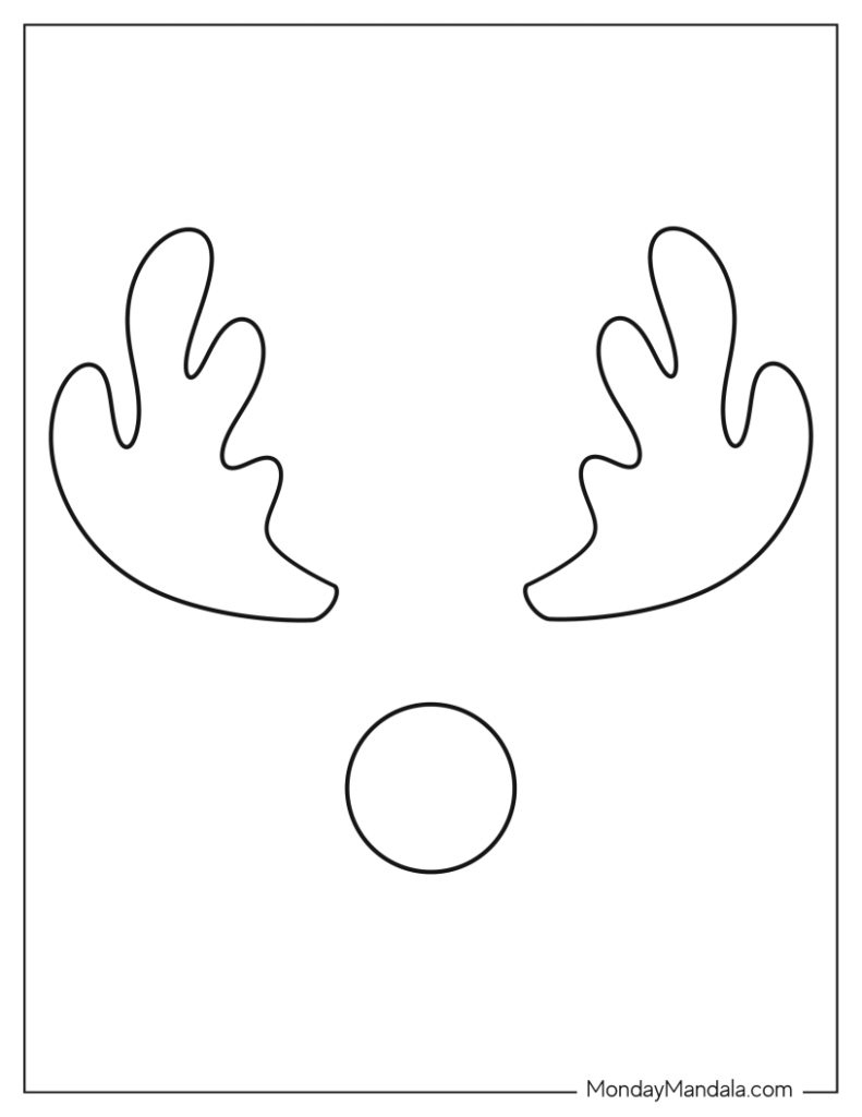 Reindeer Antlers Outline Sale | Www.prohory.cz with regard to Reindeer Antlers Template Free Printable