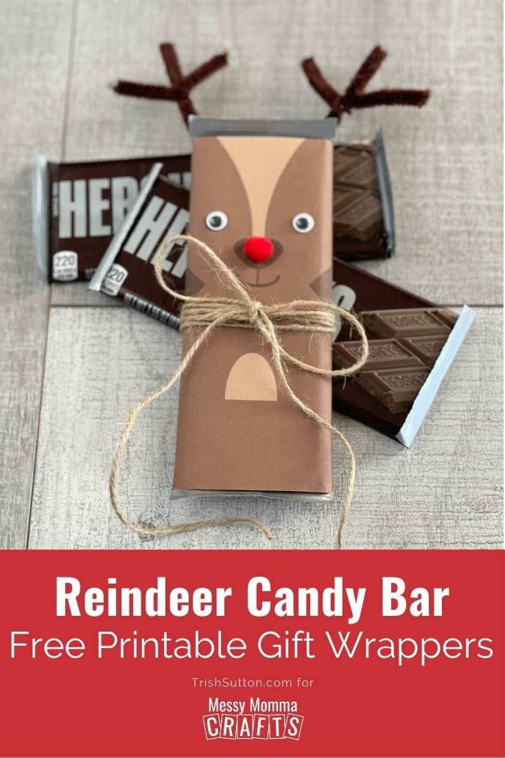 Reindeer Candy Bar Gift Wrappers Free Printable within Free Printable Christmas Candy Bar Wrappers