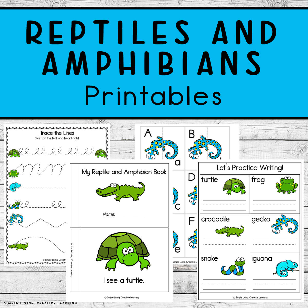 Reptiles And Amphibians Printables - Simple Living. Creative Learning pertaining to Free Printable Reptile Worksheets