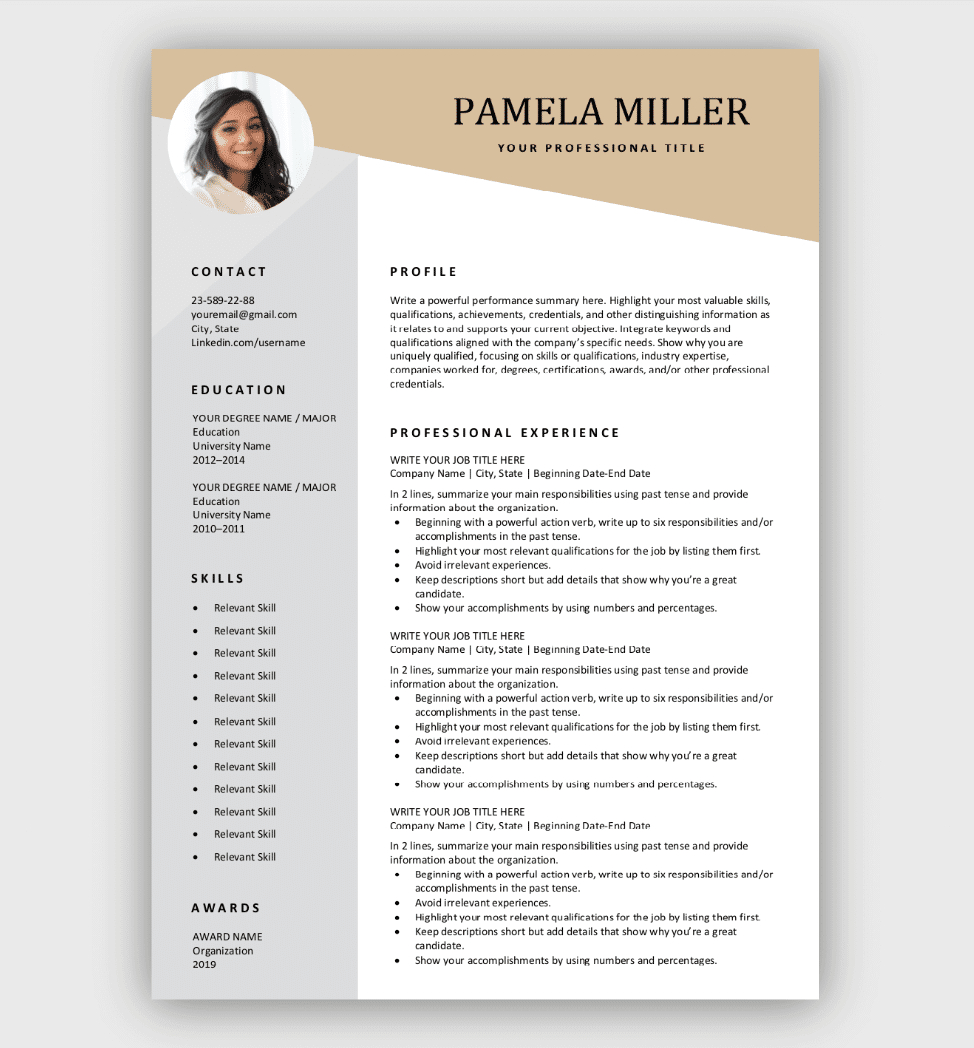Resume Templates | Free Download | Customize In Microsoft Word with regard to Free Printable Resume Templates Download
