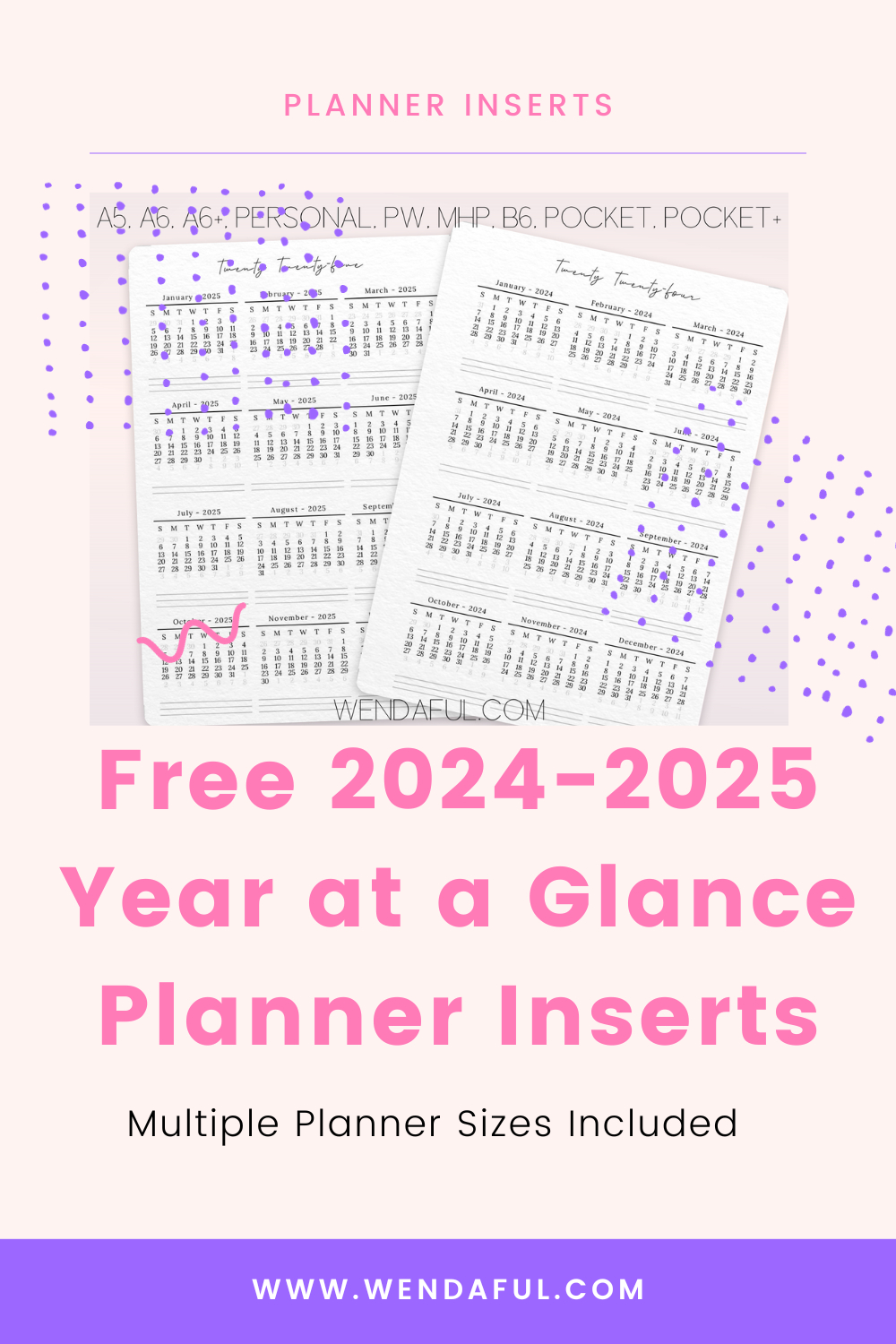 Ring In The New Year With Your Free 2024-2025 Printable Planner for Free Filofax Printables 2025