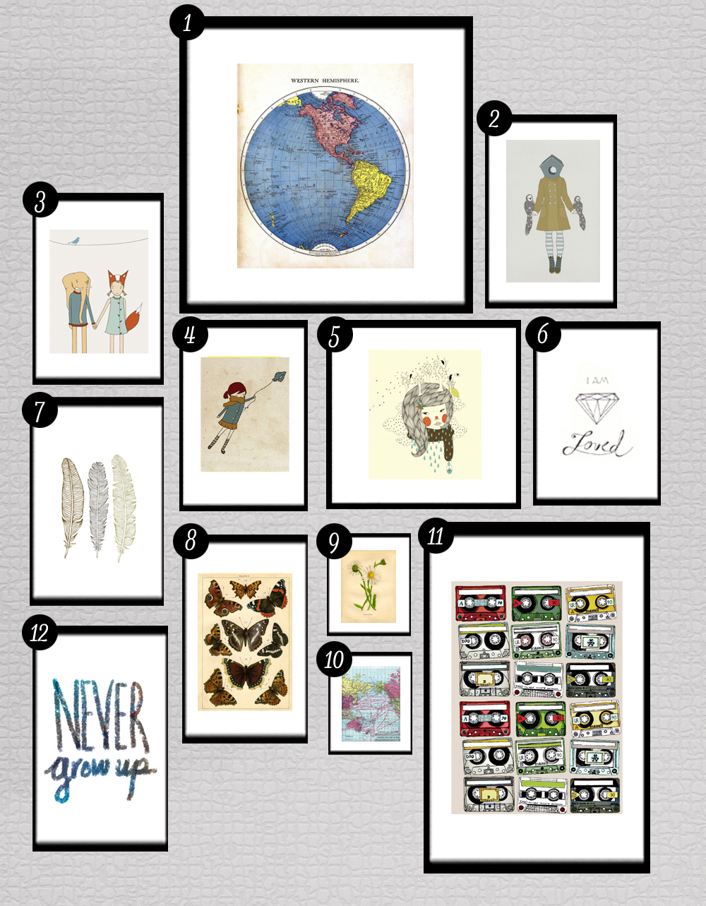 Roundup: Free Printables For Gallery Walls • Little Gold Pixel regarding Free Gallery Wall Printables
