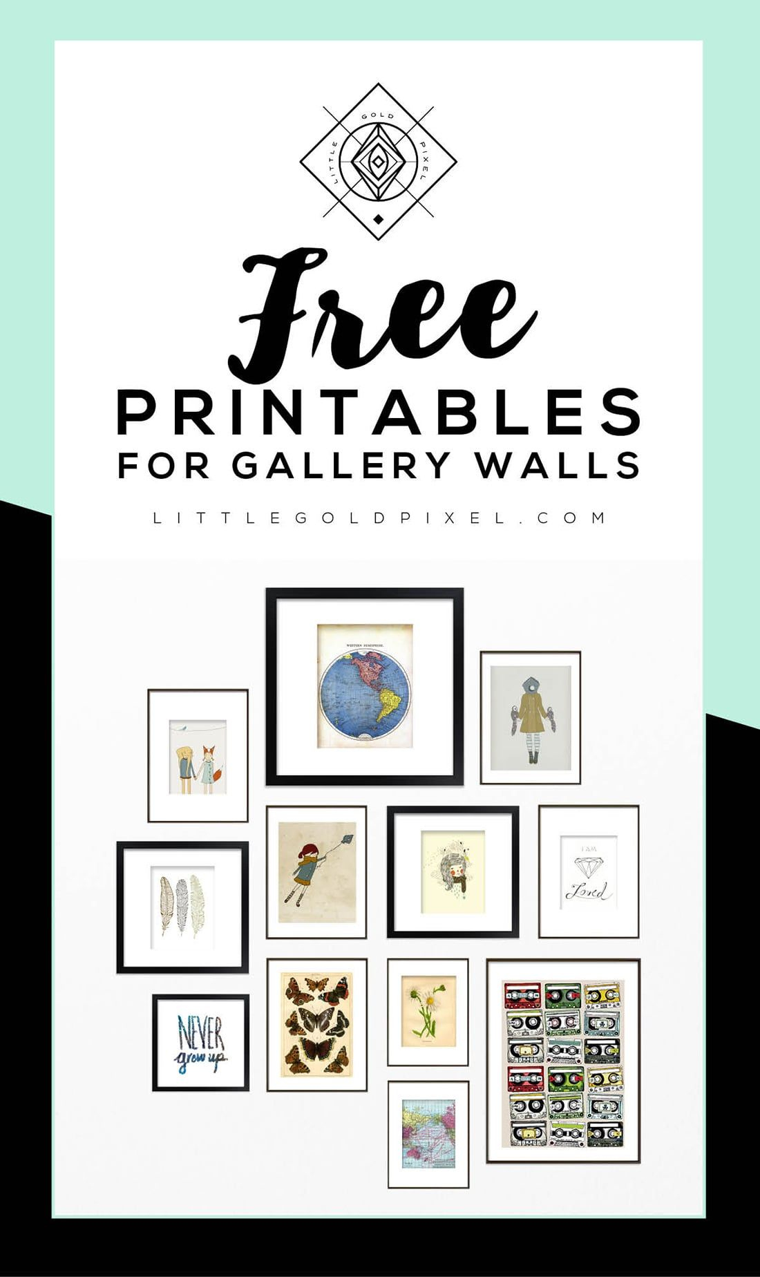 Roundup: Free Printables For Gallery Walls throughout Free Gallery Wall Printables