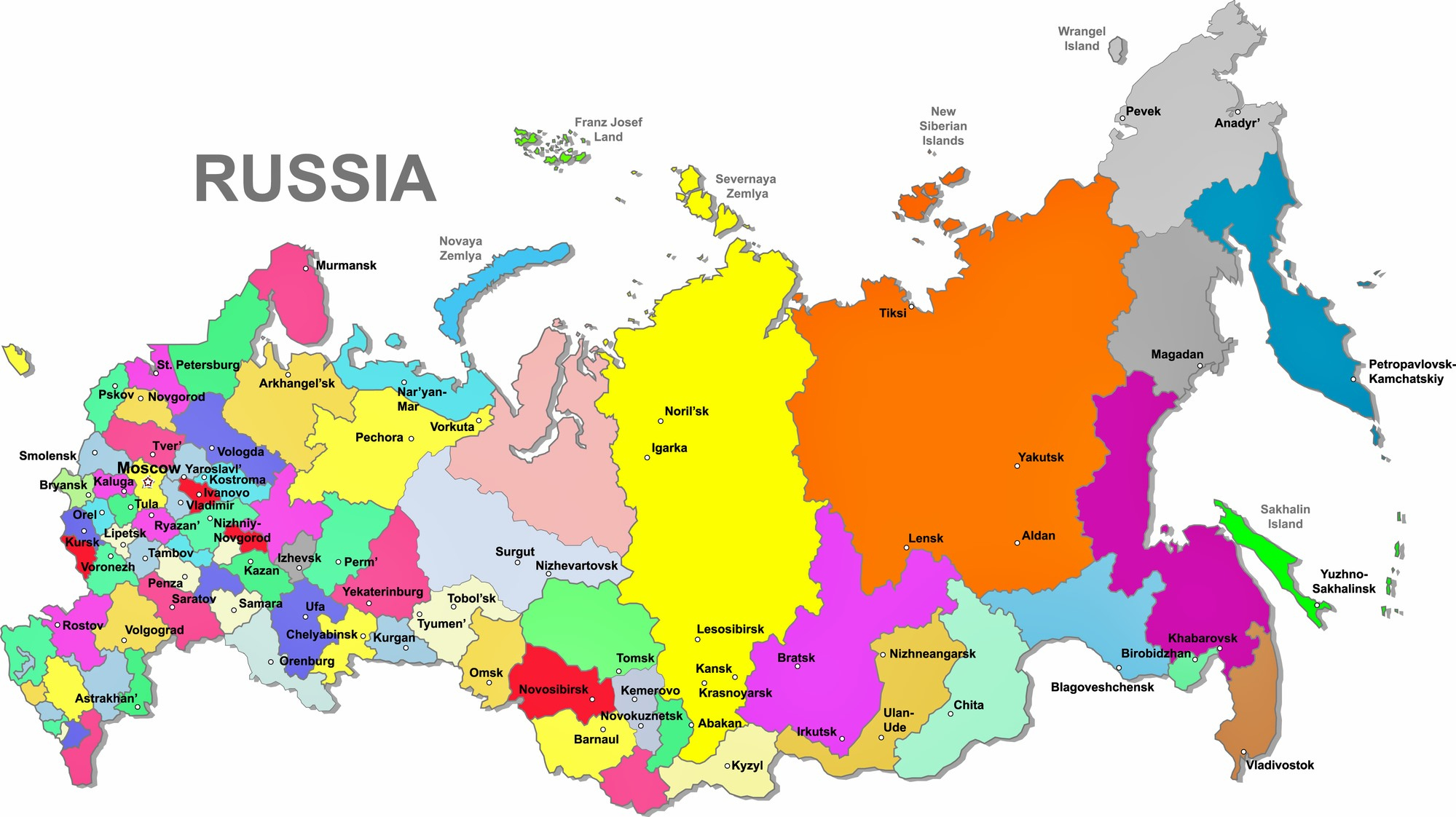 Russia Maps | Printable Maps Of Russia For Download throughout Free Printable Map of Russia