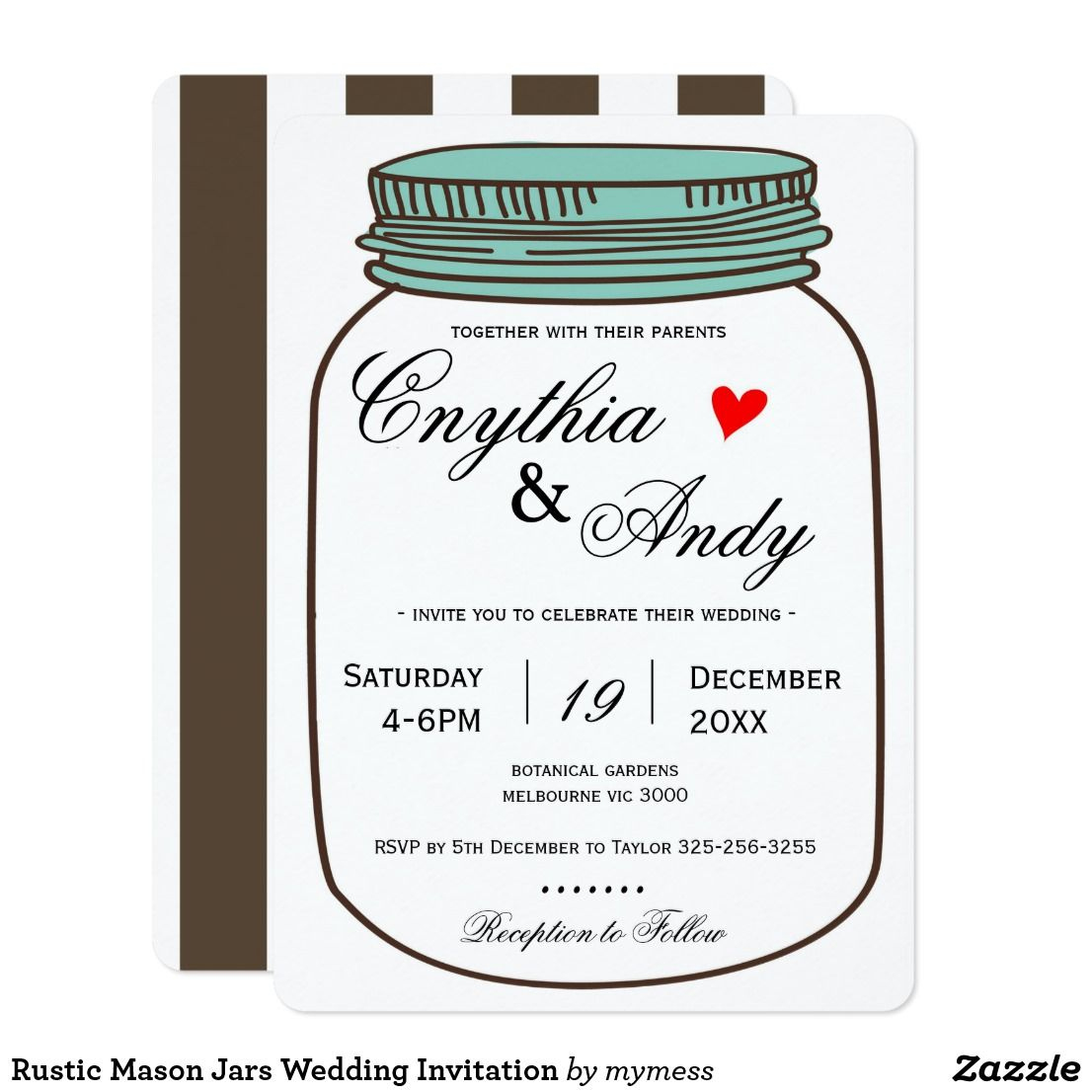 Rustic Mason Jars Wedding Invitation | Mason Jar Wedding inside Free Mason Jar Wedding Invitation Printable Templates