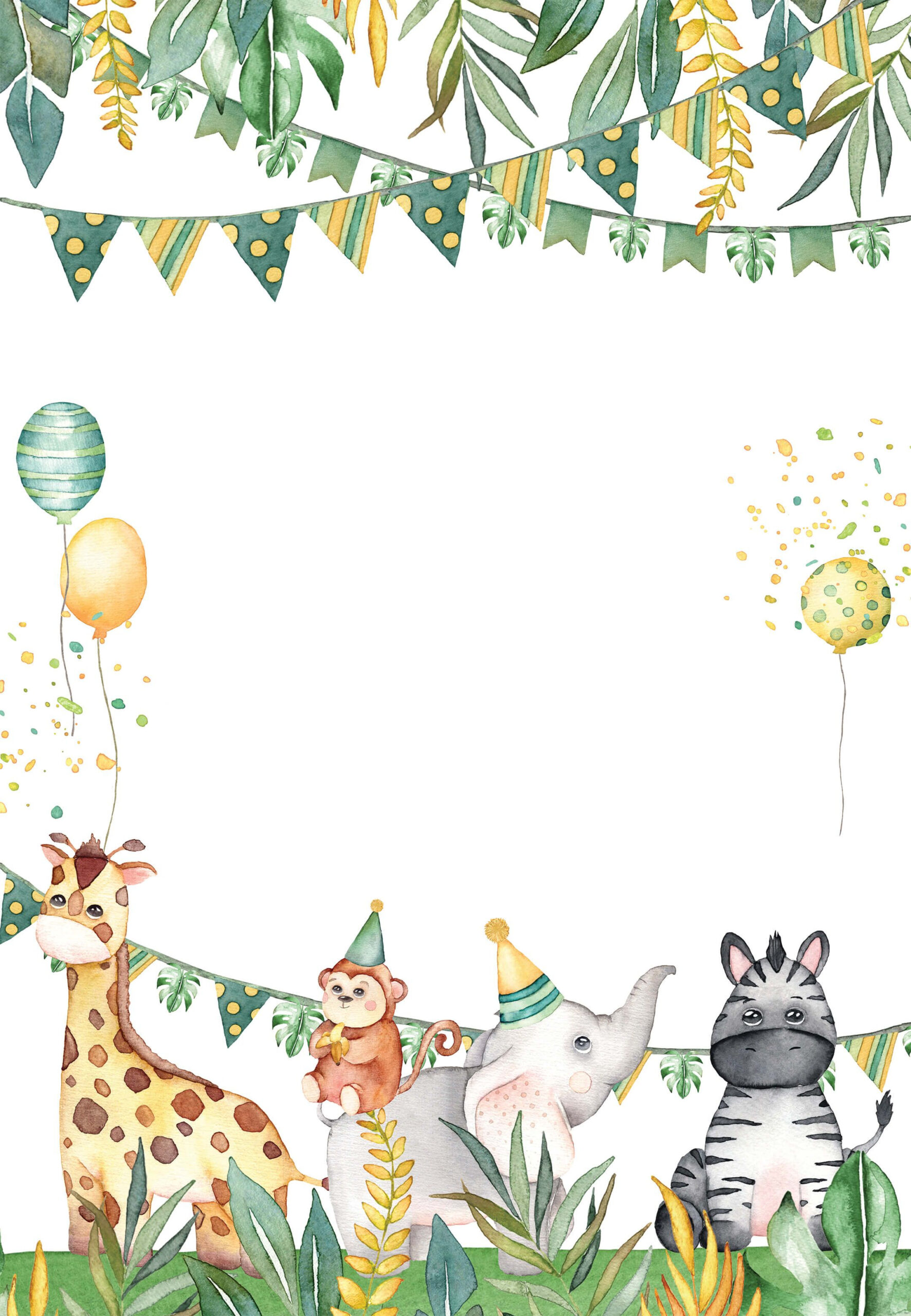 Safari Animal - Birthday Invitation Template | Greetings Island within Jungle Theme Birthday Invitations Free Printable