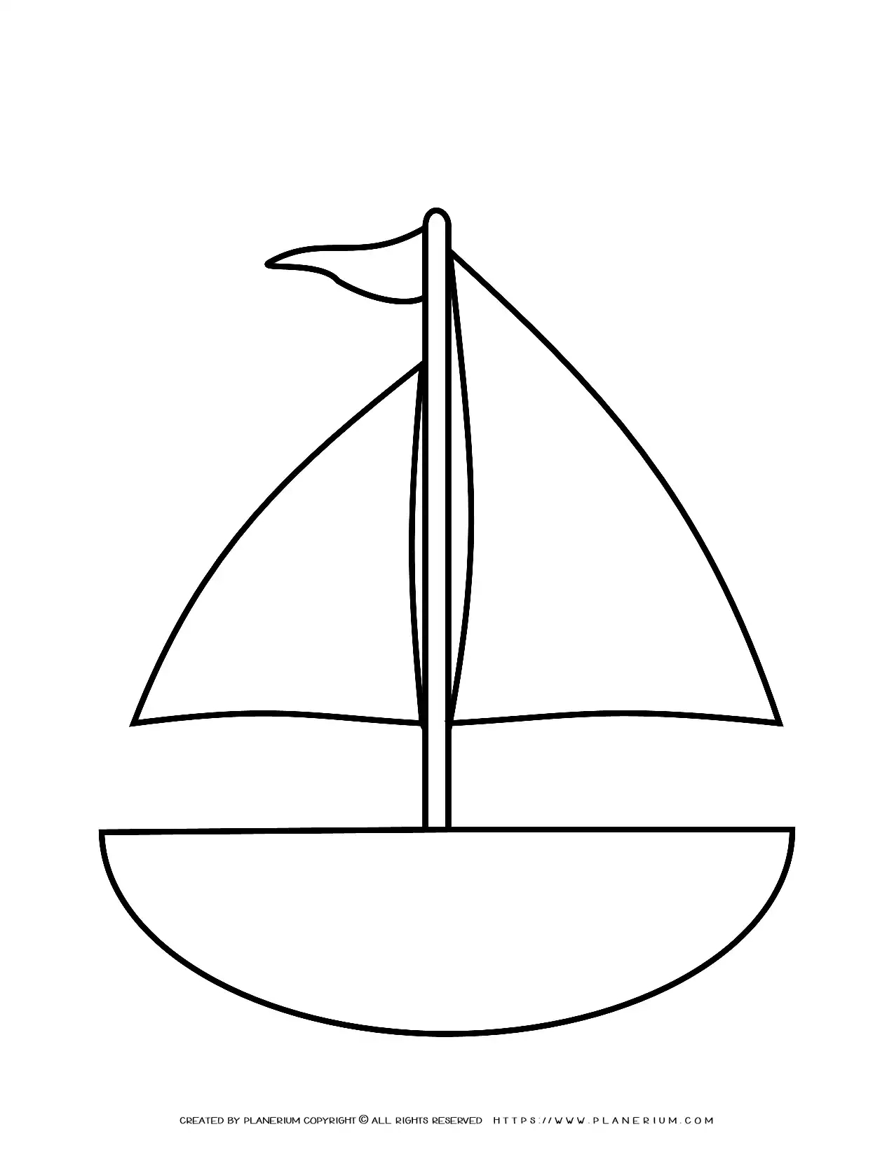 Sailboat - Free Printable Template | Planerium pertaining to Free Printable Sailboat Template