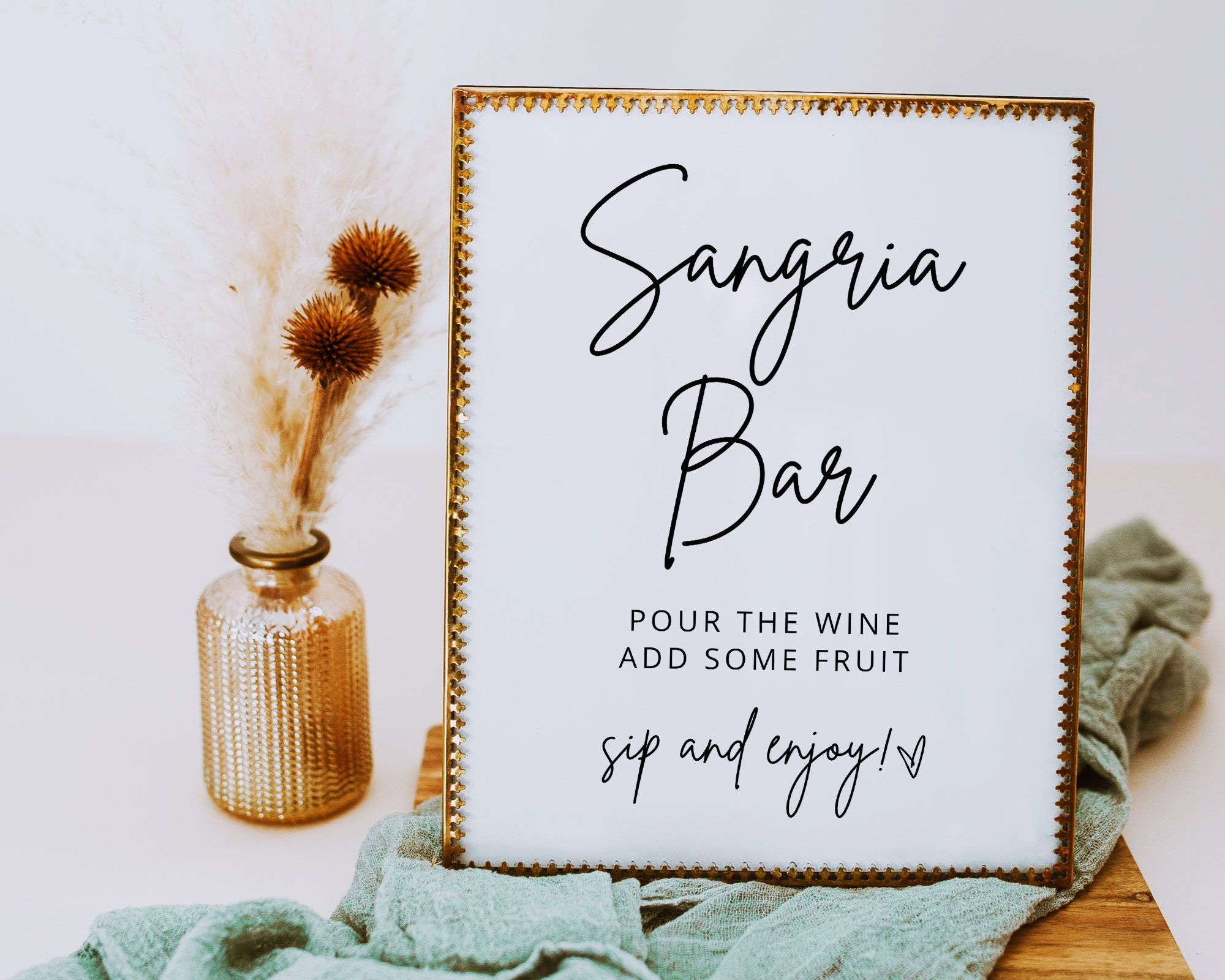 Sangria Bar Sign, Printable Wedding Signs, Cocktail Sign, Sangria throughout Free Sangria Bar Sign Printable