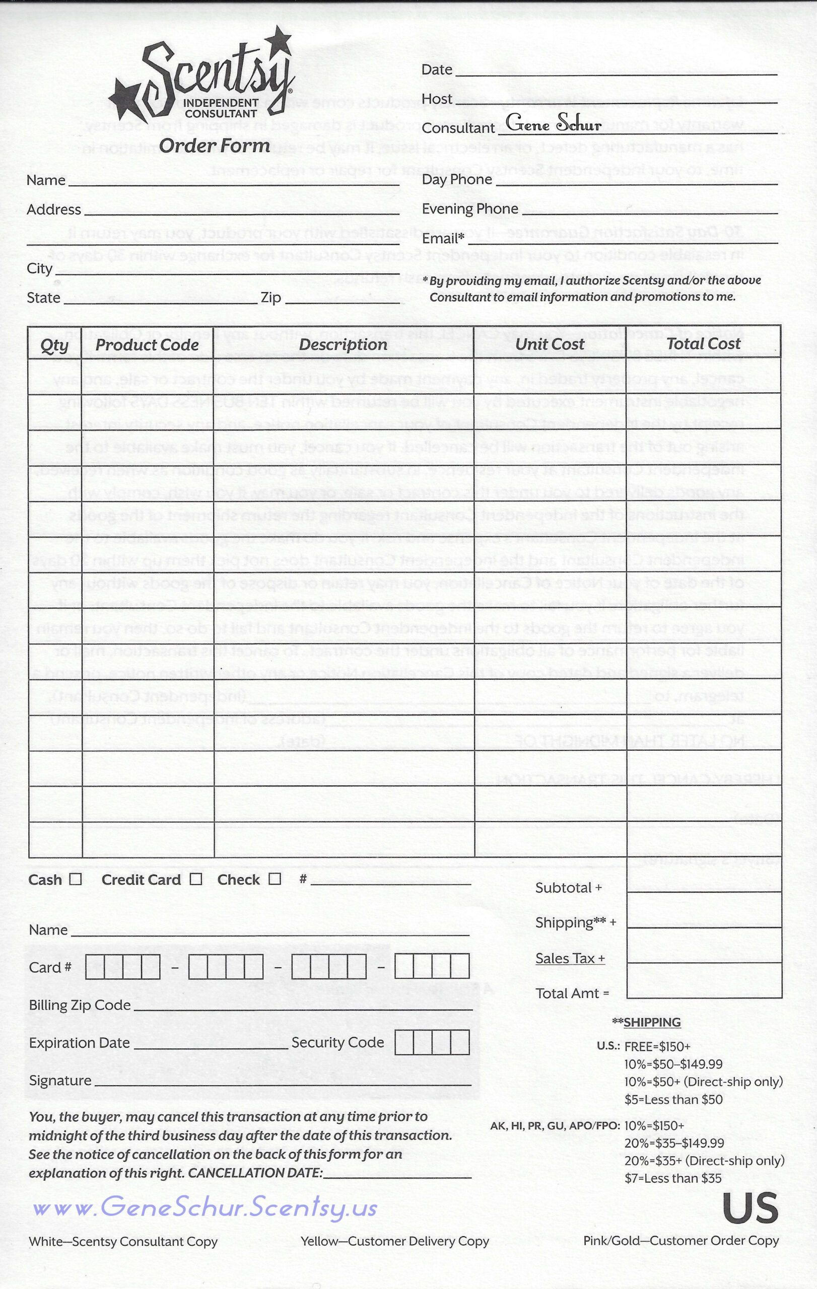 Scentsy Order Form inside Free Printable Scentsy Order Forms