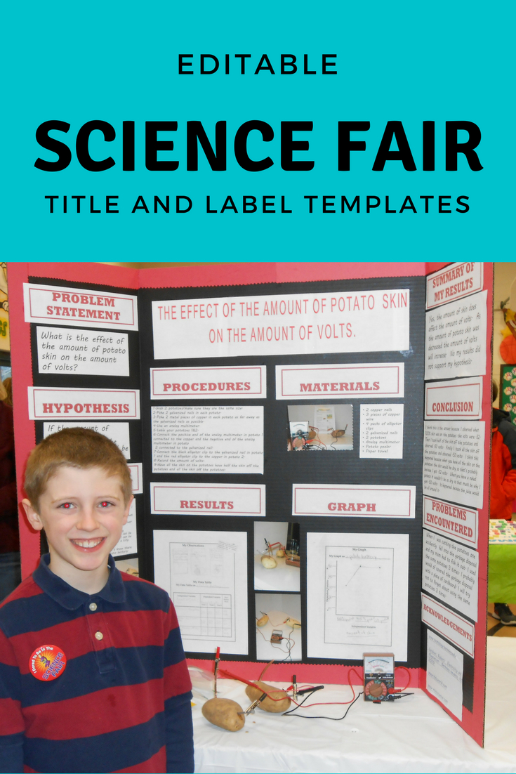 Science Fair Board Project Labels And Title Template | Editable regarding Free Printable Science Fair Project Board Labels