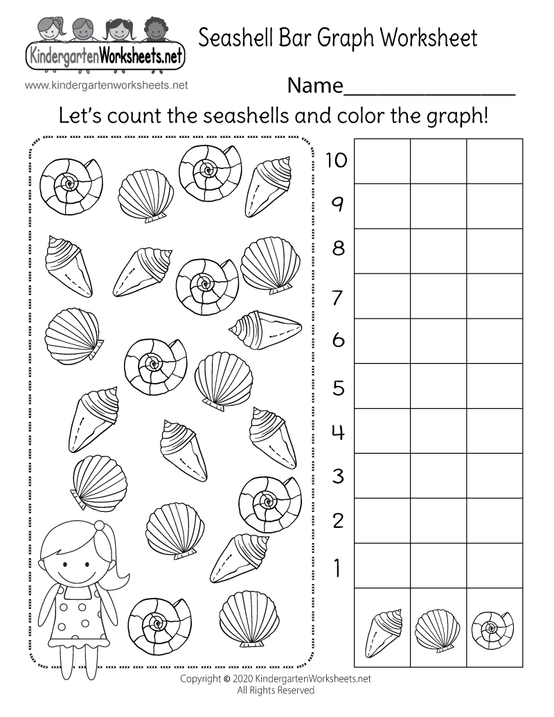 Seashell Bar Graph Worksheet - Free Printable, Digital, &amp; Pdf within Free Printable Graphs for Kindergarten