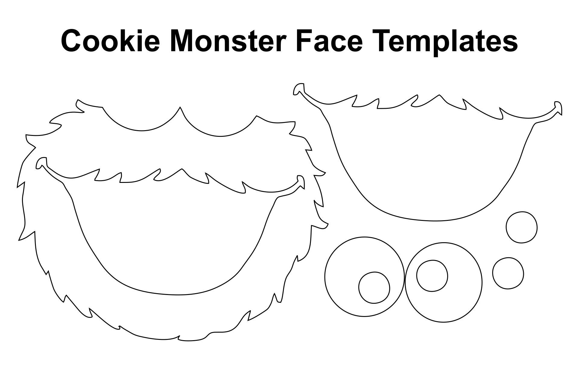 Sesame Street Cookie Monster Face Templates | Monster Cookies inside Free Printable Cookie Monster Face