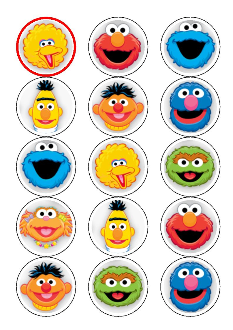 Sesame Street Cupcakes - Topcake Ireland pertaining to Free Printable Sesame Street Cupcake Toppers