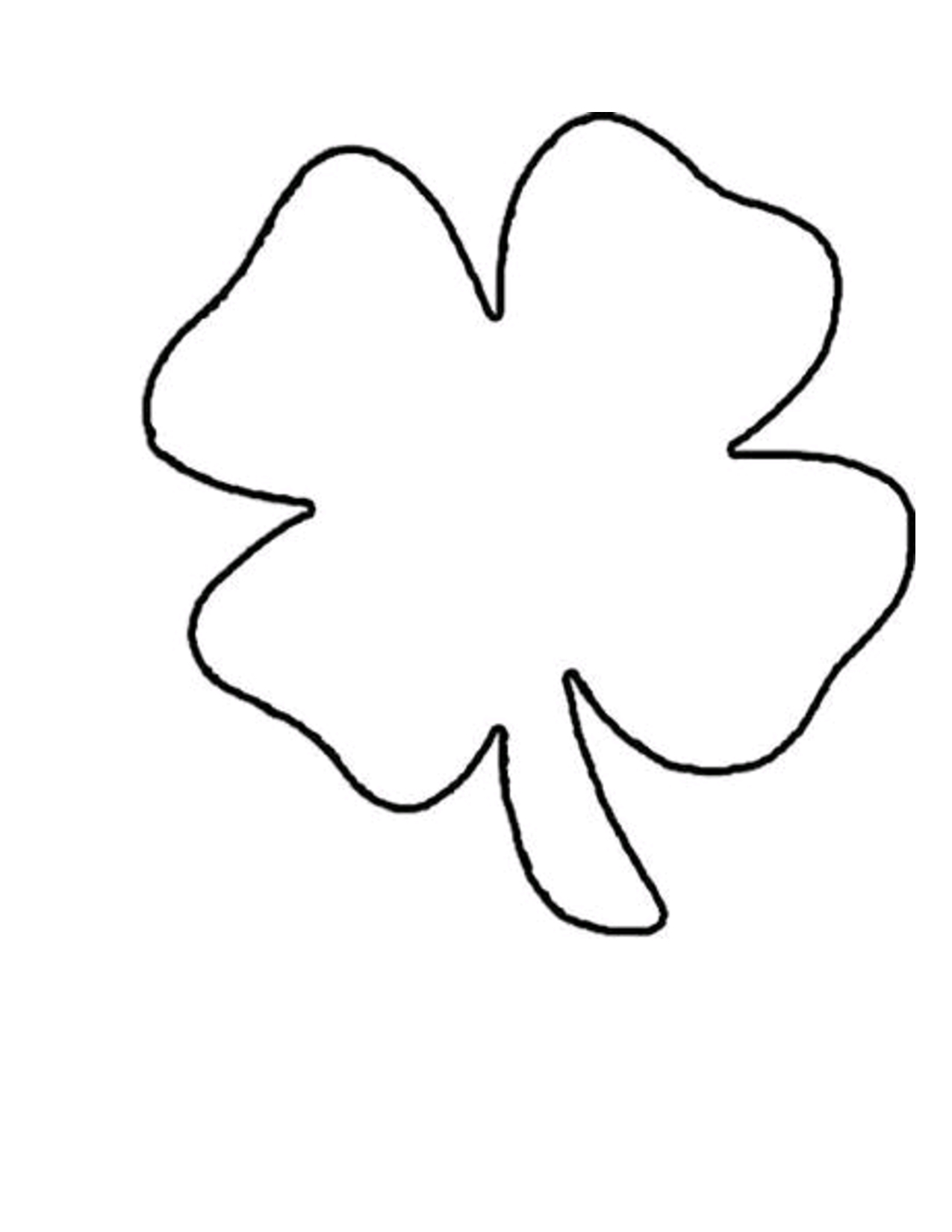 Shamrock Template | 5 Best Images Of Four Leaf Shamrock Template in Four Leaf Clover Template Printable Free