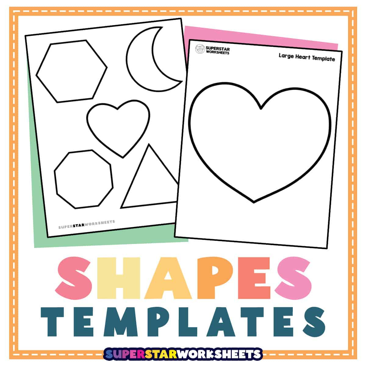 Shape Template - Superstar Worksheets pertaining to Large Printable Shapes Free