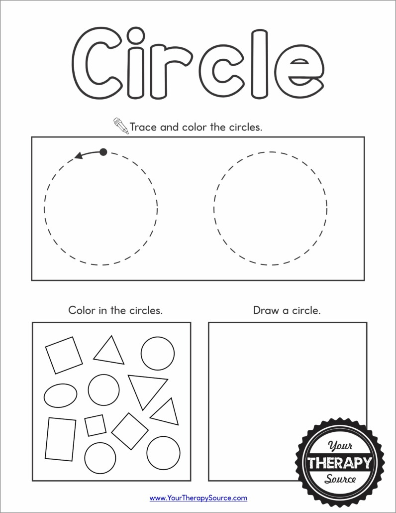 Shapes Worksheet Preschool - Free Printables - Your Therapy Source regarding Free Printable Shapes Worksheets for Kindergarten