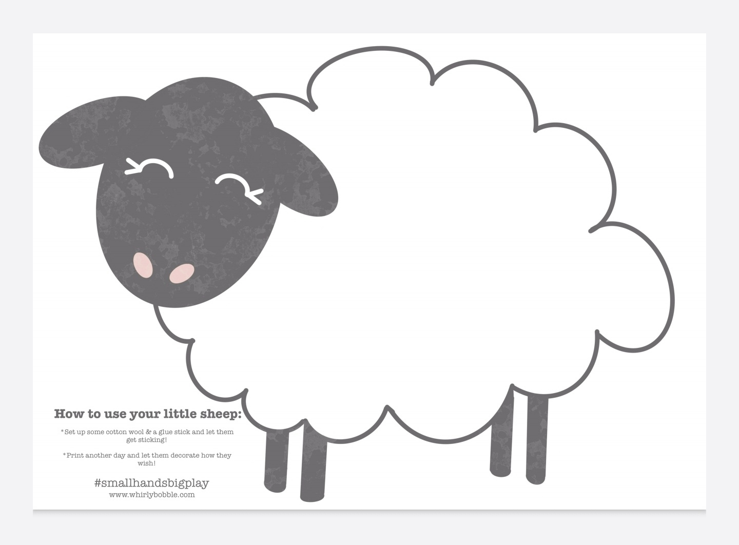 Sheep Sticking Activity - Free Printable — Whirlybobble intended for Free Printable Pictures of Sheep