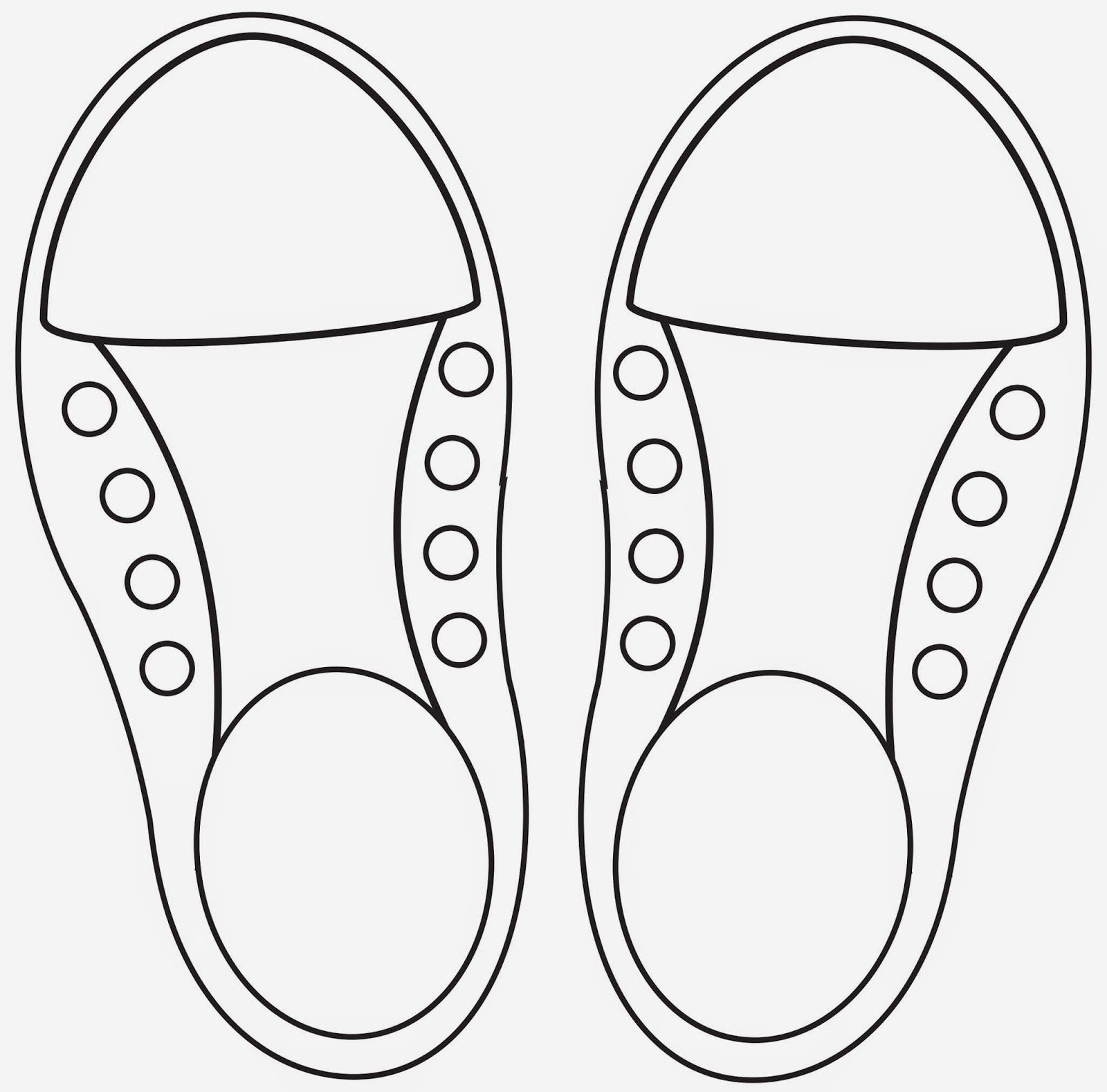 Shoe Tying Template in Free Printable Shoe Print Template