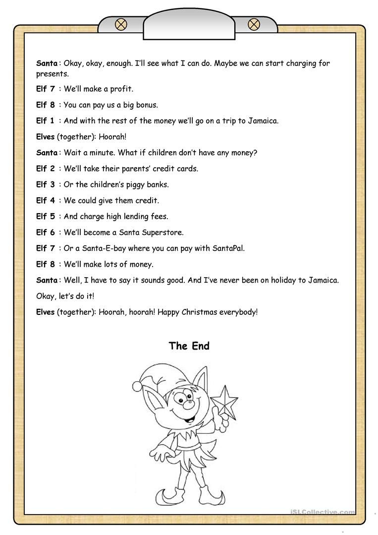 Short Plays (1): Elves On Strike | Play Scripts For Kids, Short inside Free Printable Play Scripts