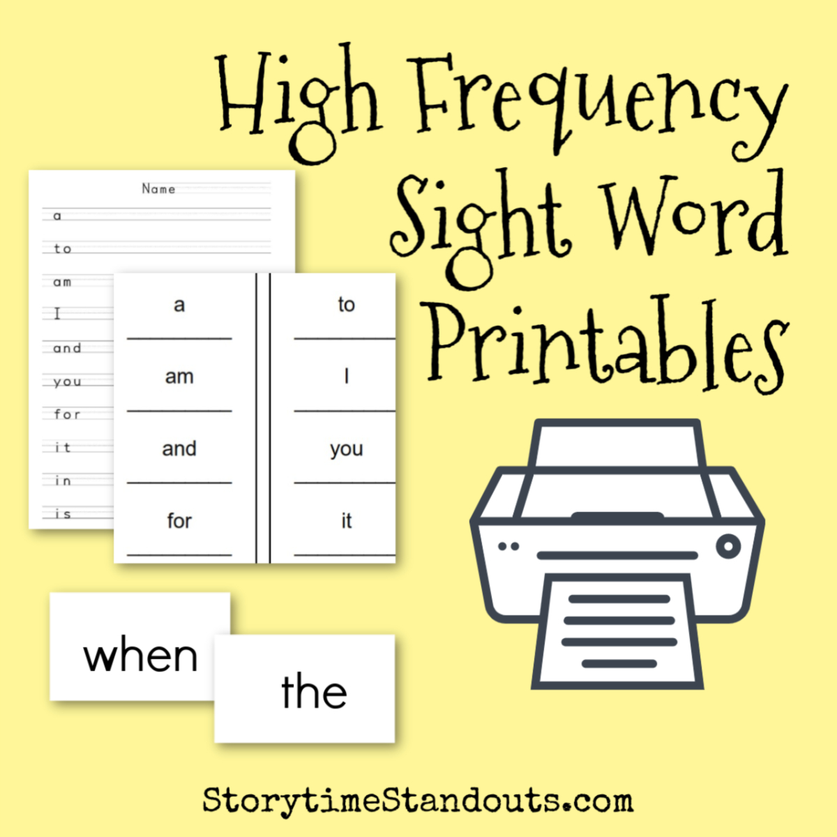 Sight Word Printables And Resources For Home And School inside Free Sight Word Printables