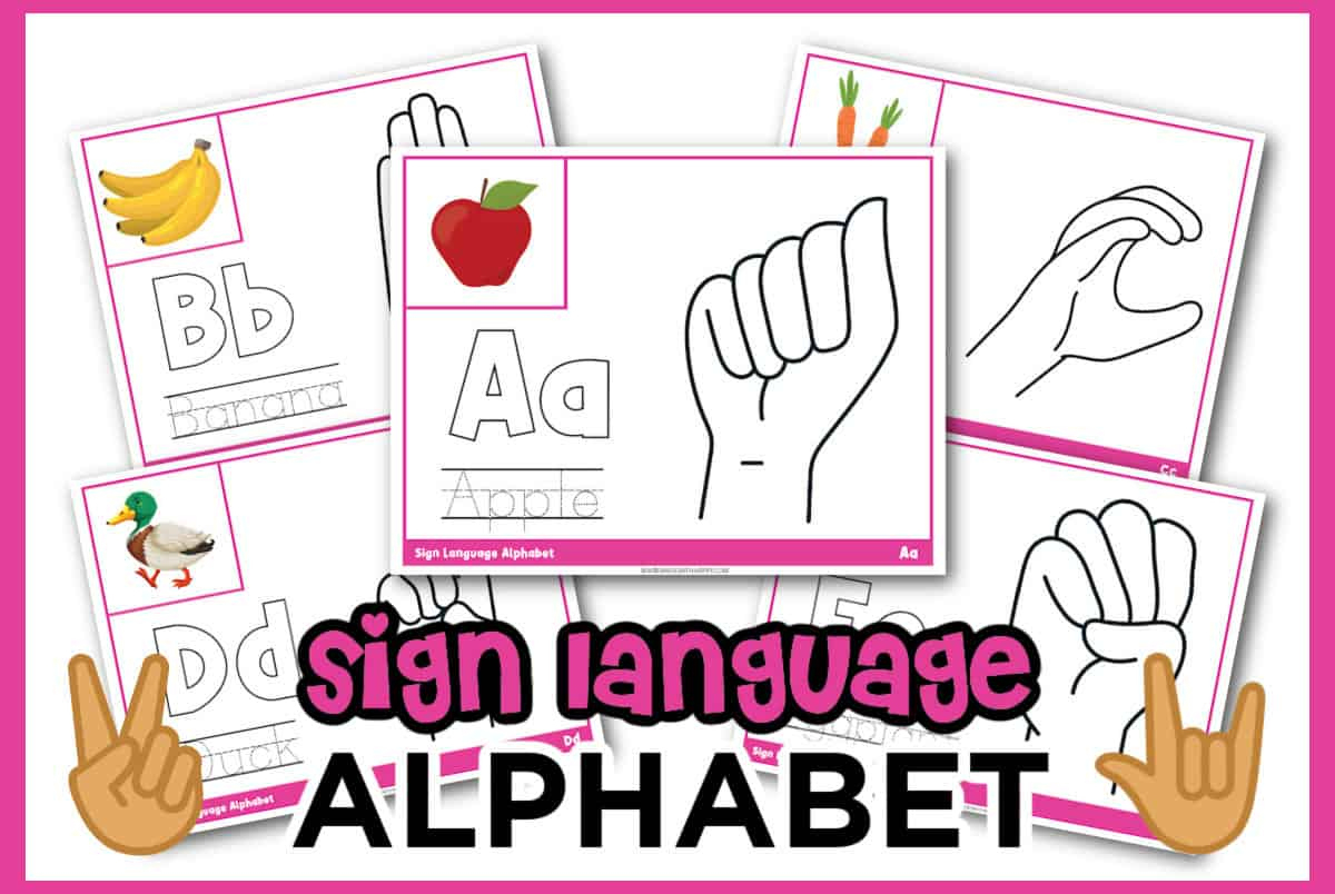 Sign Language Alphabet Printable within Free Sign Language Printables