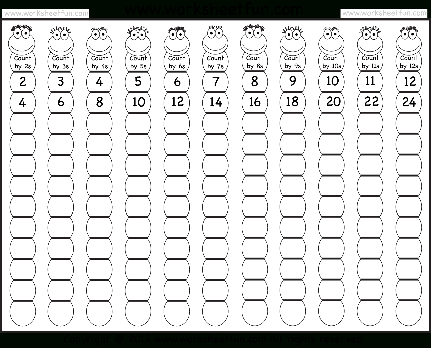 Skip Counting | Free Math Worksheets, Multiplication, Free pertaining to Free Printable Skip Counting Worksheets