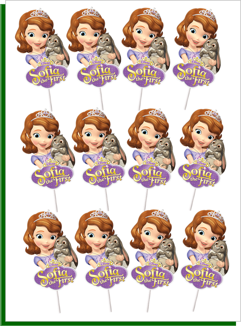 Sofia The First Cake And Cupcake Topper ( Machine Cut, Waterproof within Free Printable Sofia Cupcake Toppers